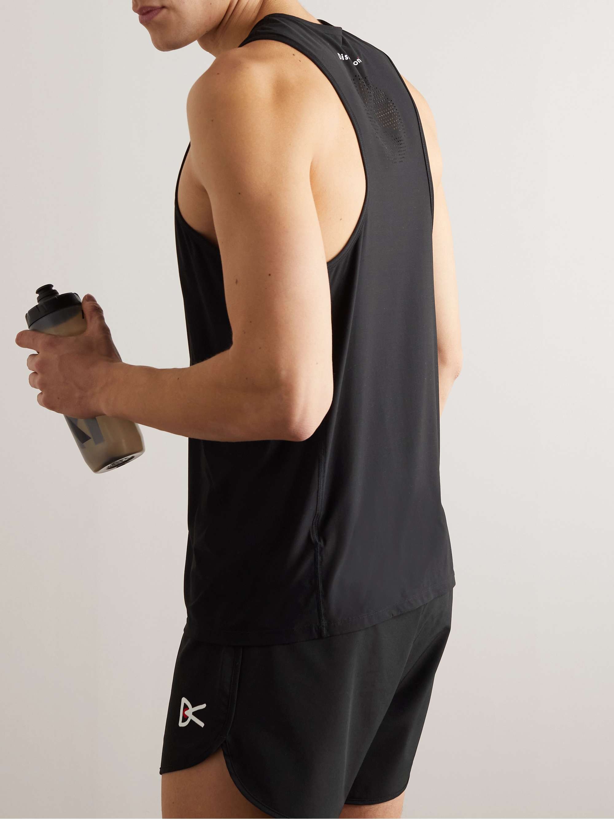 DISTRICT VISION Rupa-Tech Logo-Print Stretch-Jersey Tank Top