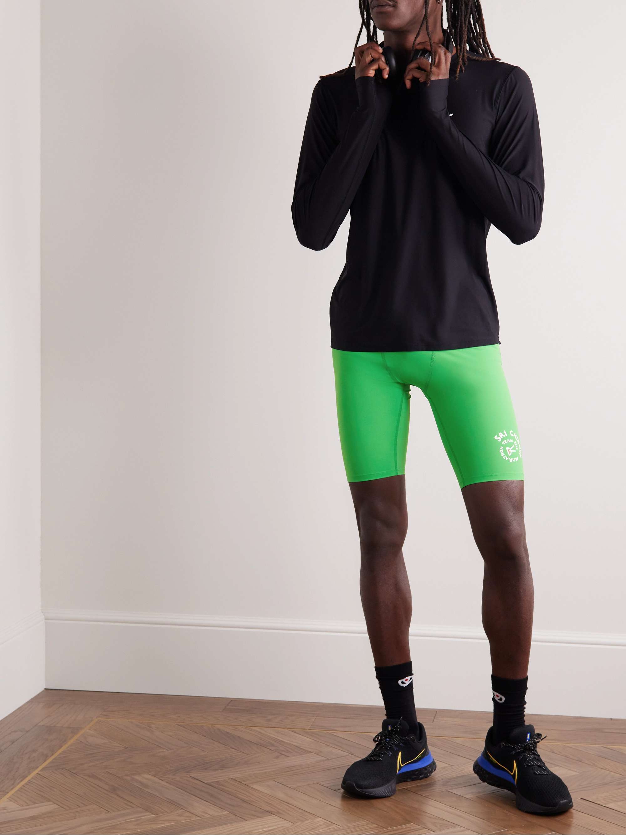 DISTRICT VISION + Sri Chinmoy Centre TomTom Speed Tight Stretch Tech-Shell Running Shorts