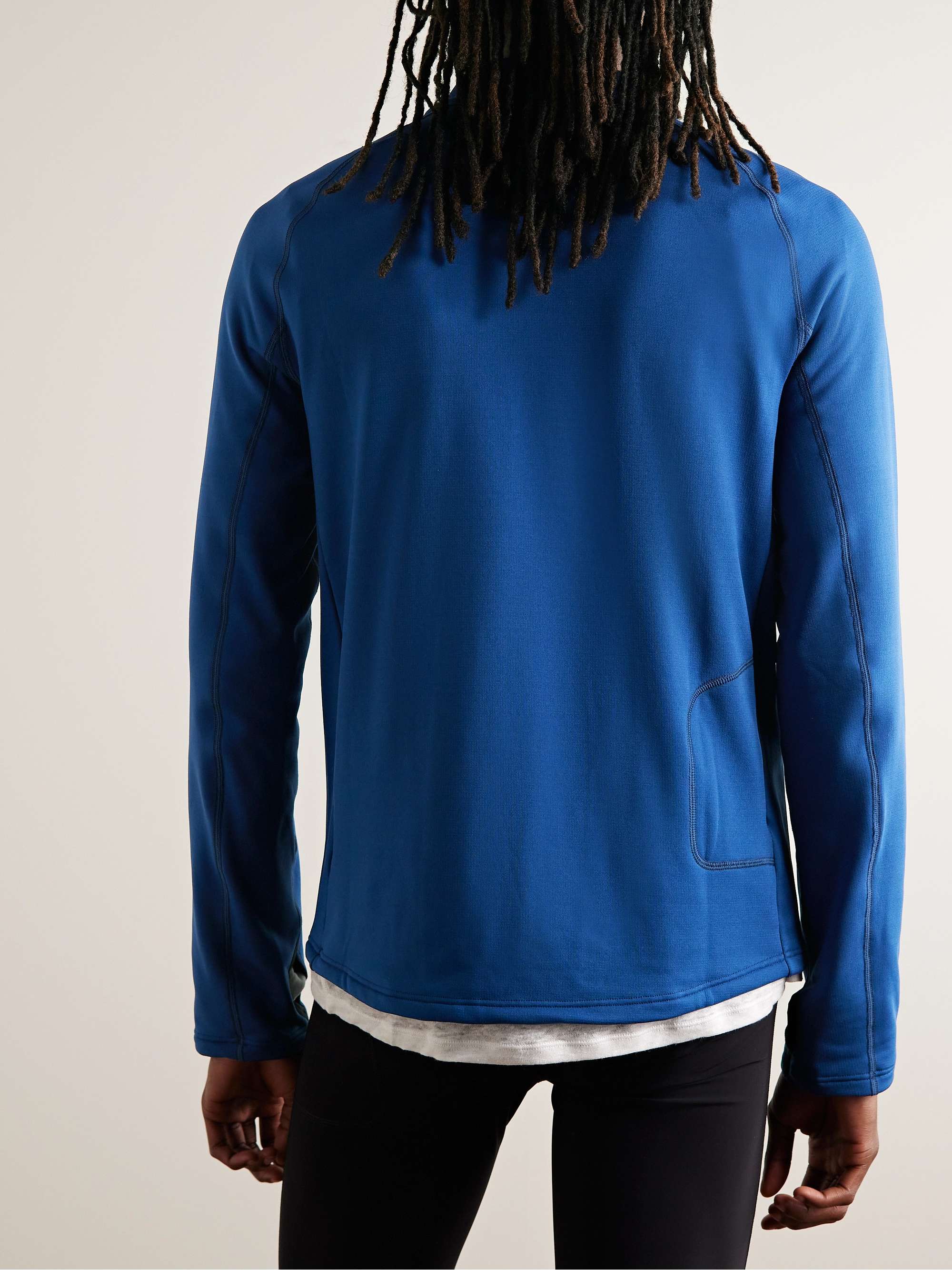 DISTRICT VISION Luca Shell-Trimmed Recycled Stretch-Jersey Half-Zip Running Top