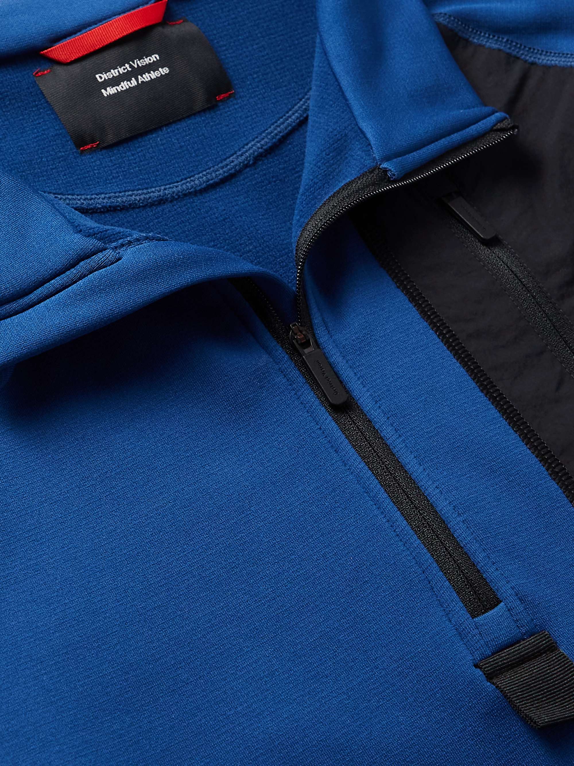 DISTRICT VISION Luca Shell-Trimmed Recycled Stretch-Jersey Half-Zip Running Top