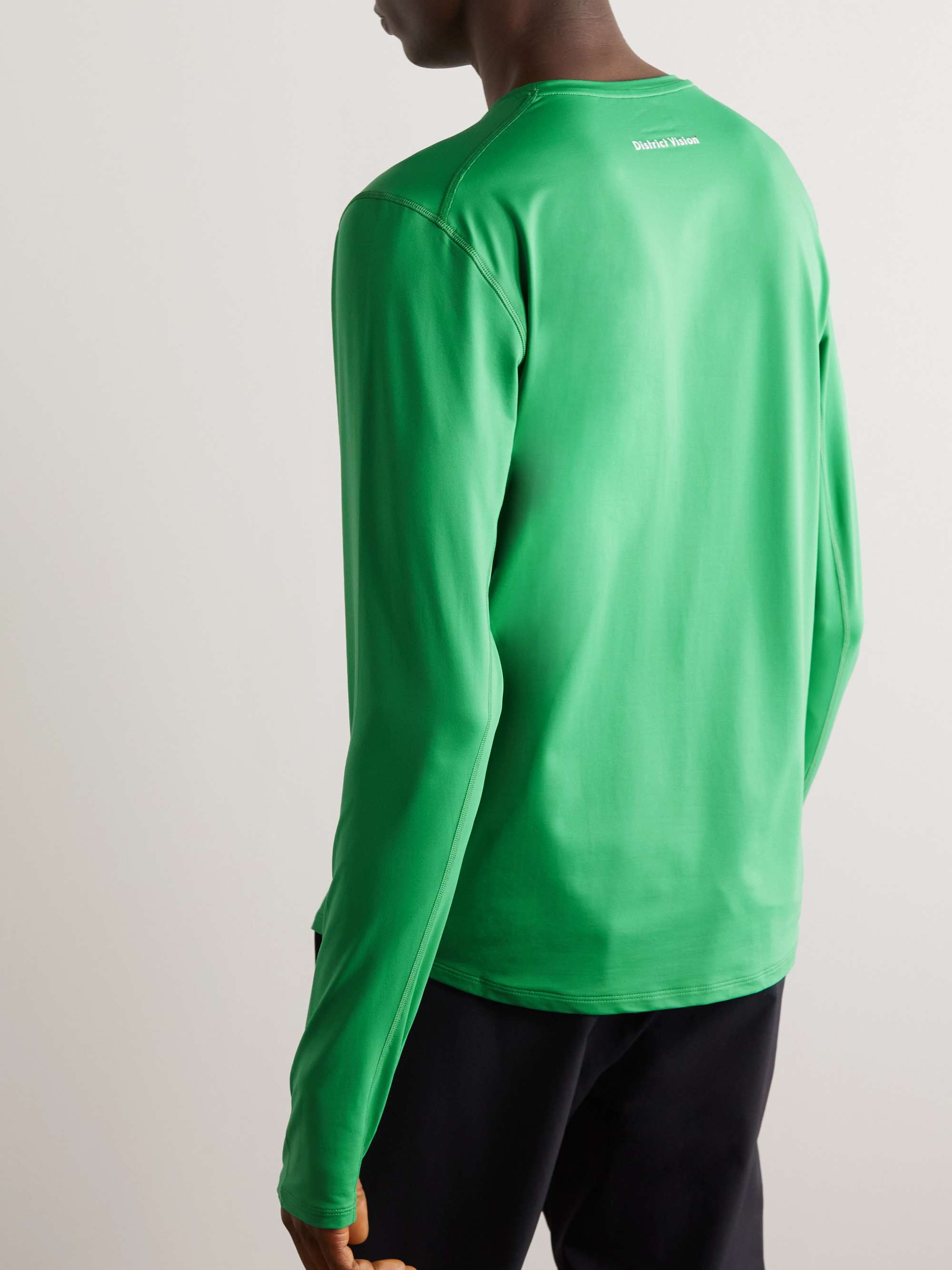 DISTRICT VISION Logo-Print Stretch-Jersey Running T-Shirt