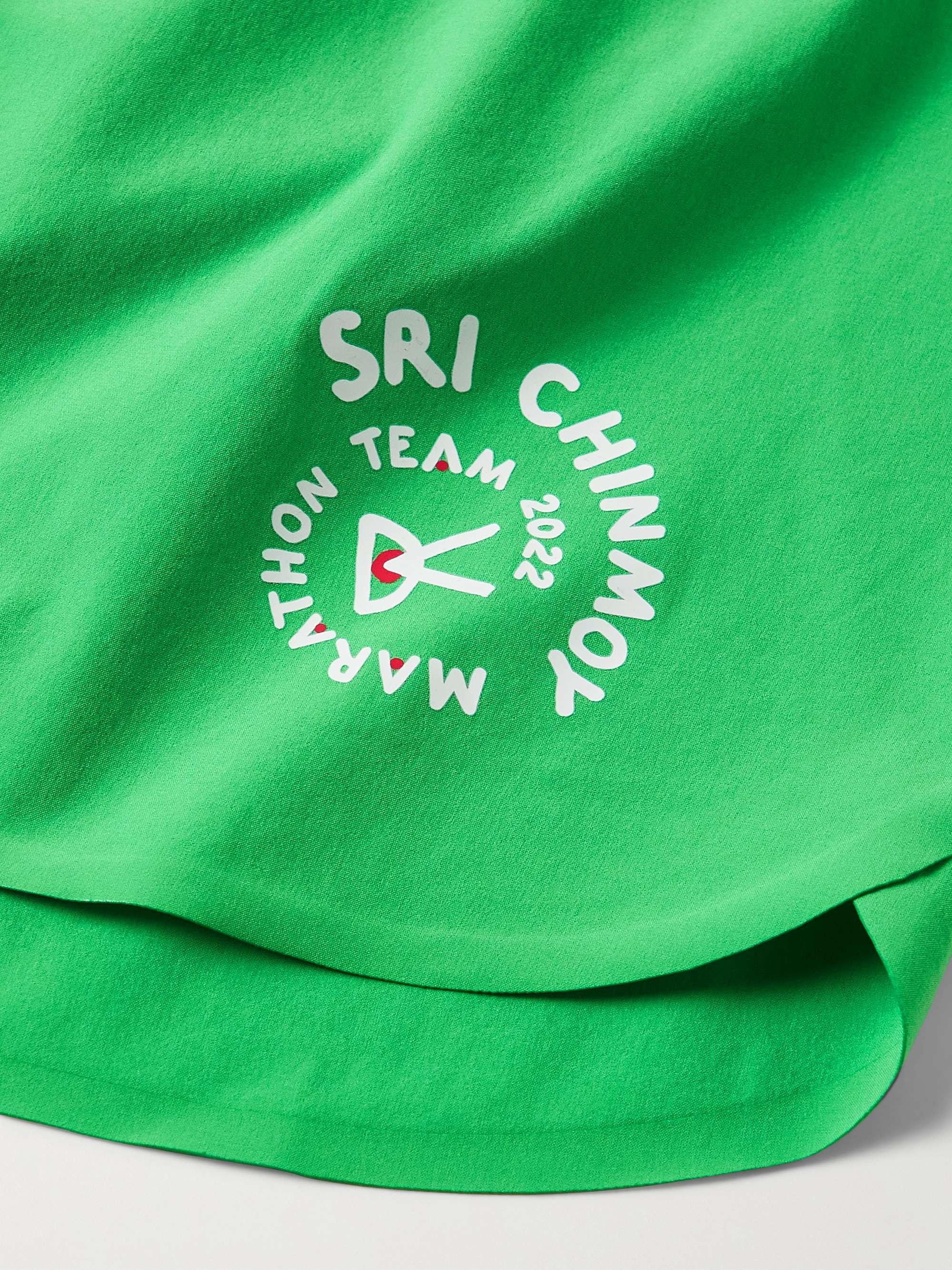 DISTRICT VISION + Sri Chinmoy Centre Mula Slim-Fit Logo-Print Stretch-Shell Shorts