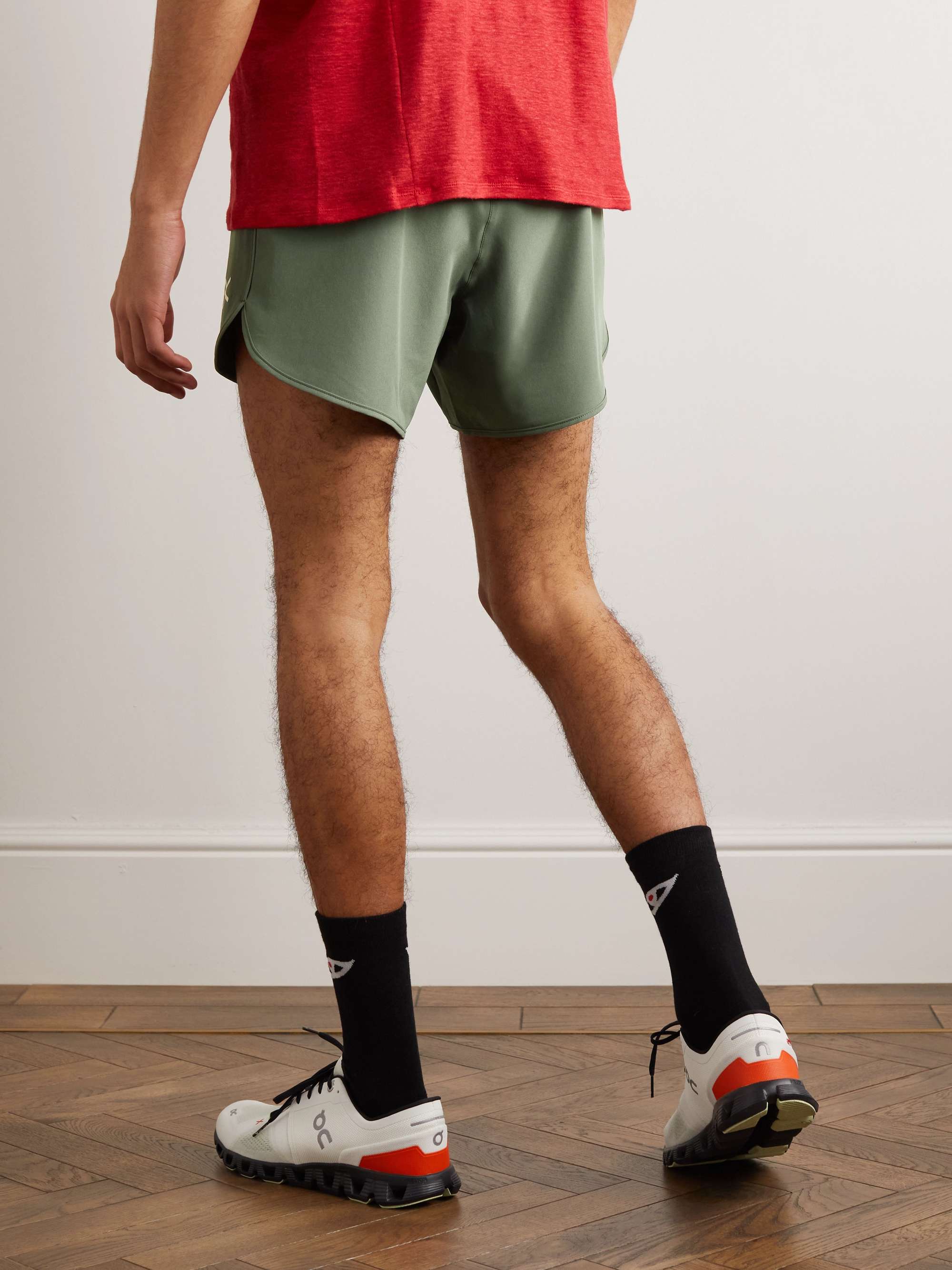 DISTRICT VISION Spino Straight-Leg Stretch-Shell Drawstring Shorts