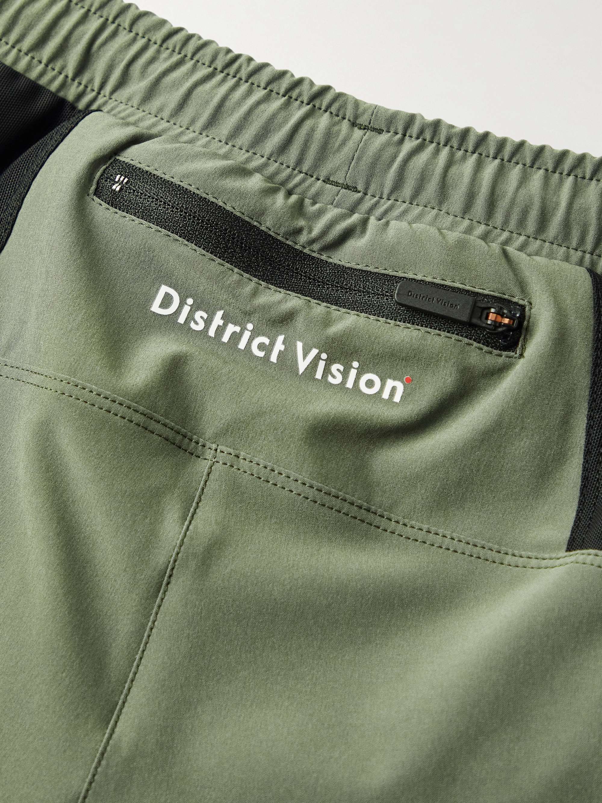 DISTRICT VISION Spino Straight-Leg Stretch-Shell Drawstring Shorts