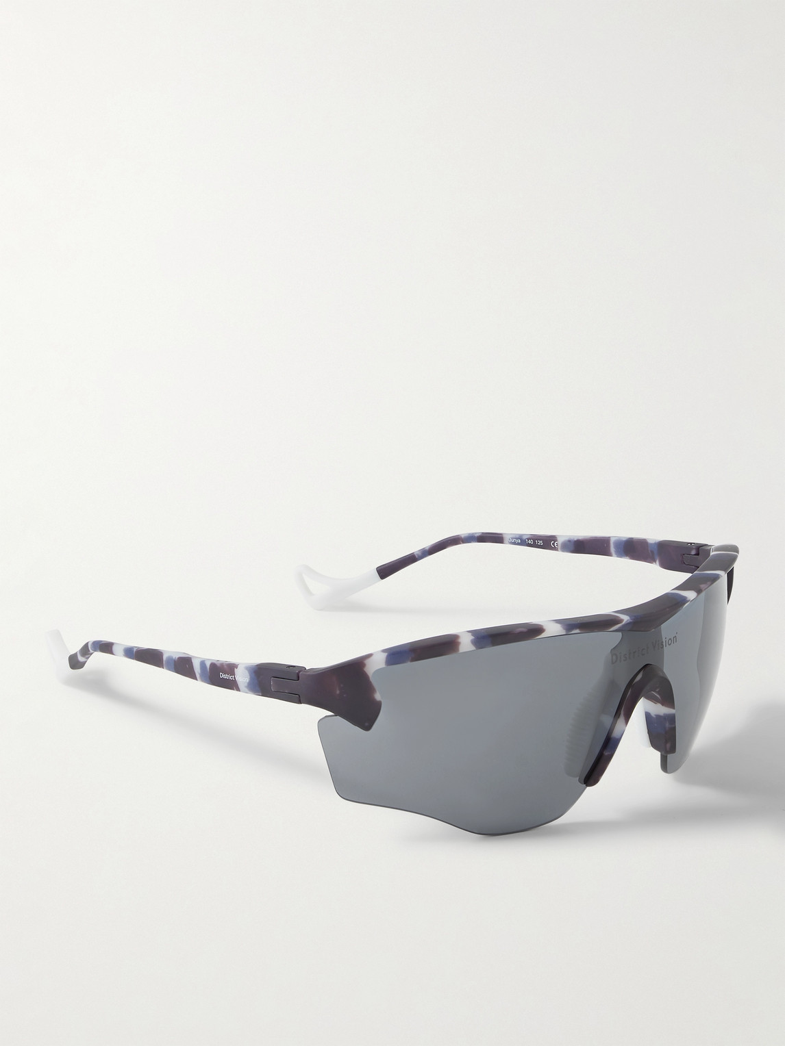 Shop District Vision Junya Racer Mosaic D-frame Polycarbonate Sunglasses In Black