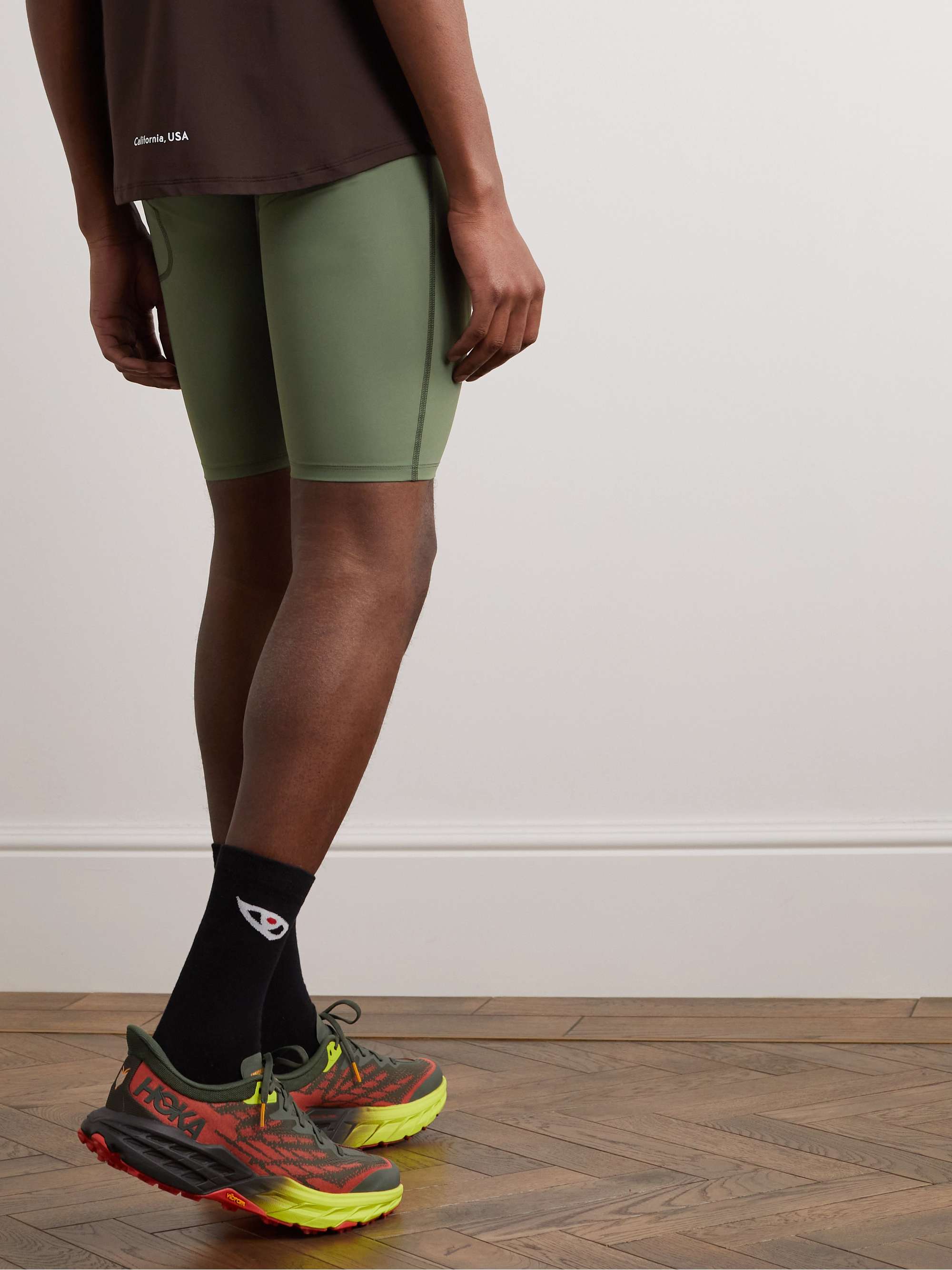 DISTRICT VISION TomTom Speed Tight Stretch Tech-Shell Running Shorts