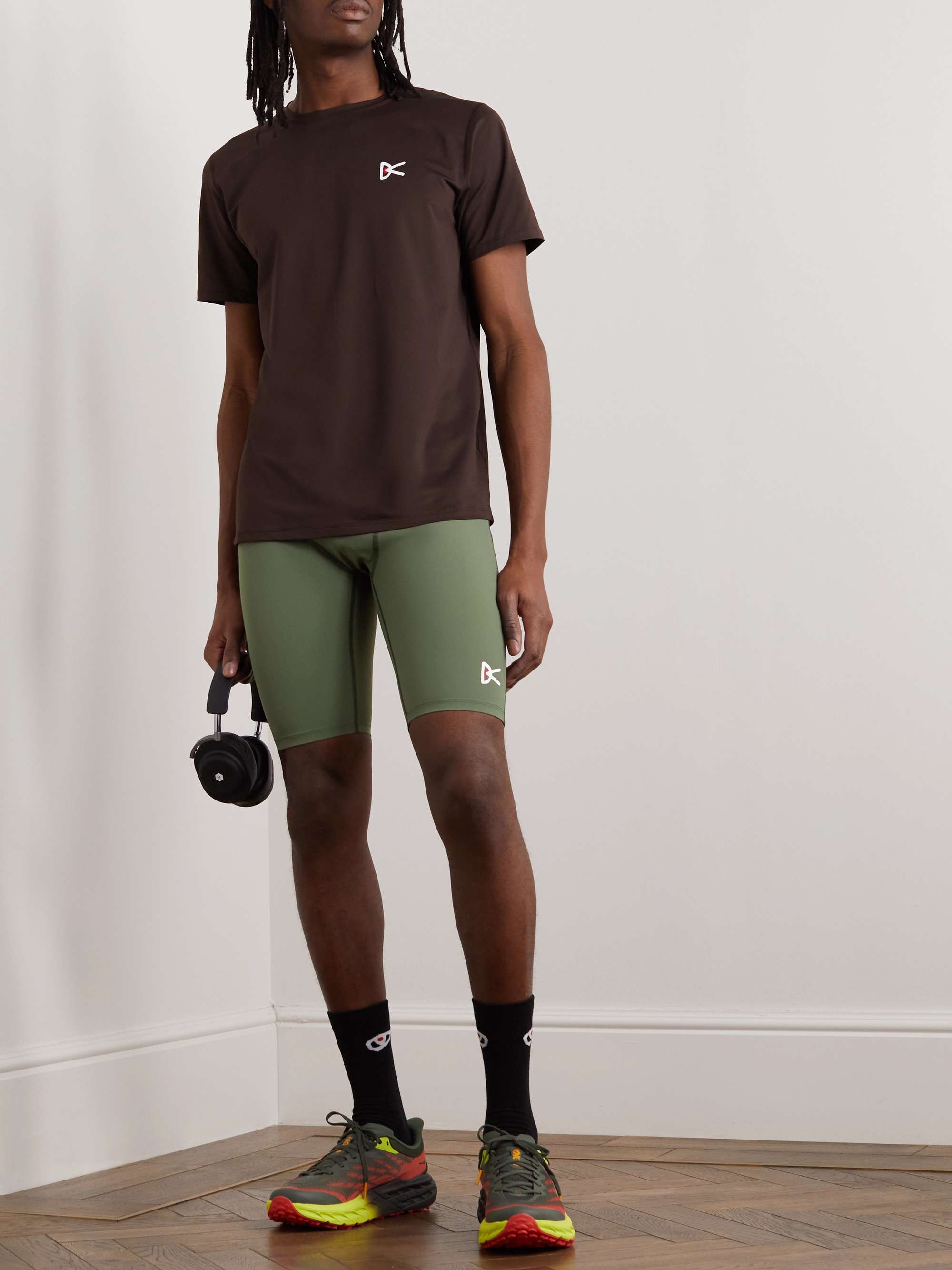 DISTRICT VISION TomTom Speed Tight Stretch Tech-Shell Running Shorts
