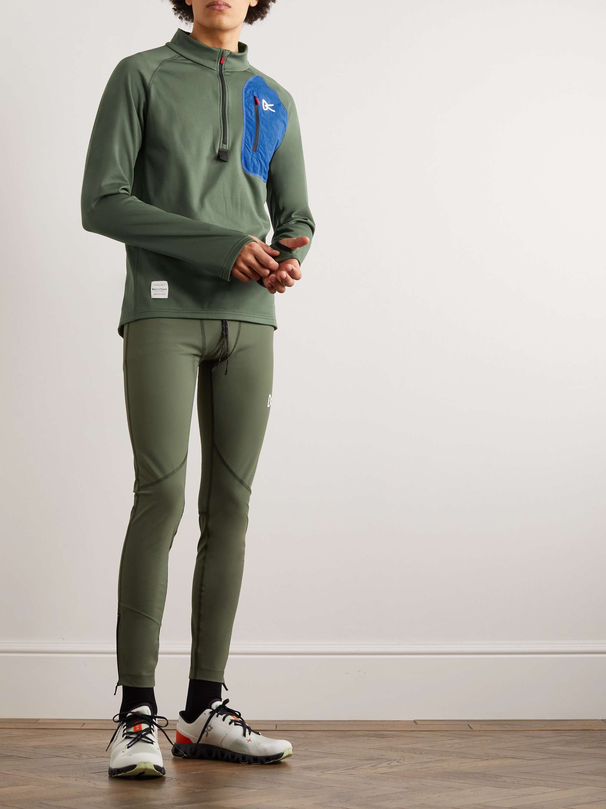 DISTRICT VISION Luca Shell-Trimmed Stretch Recycled-Ripstop Running Top