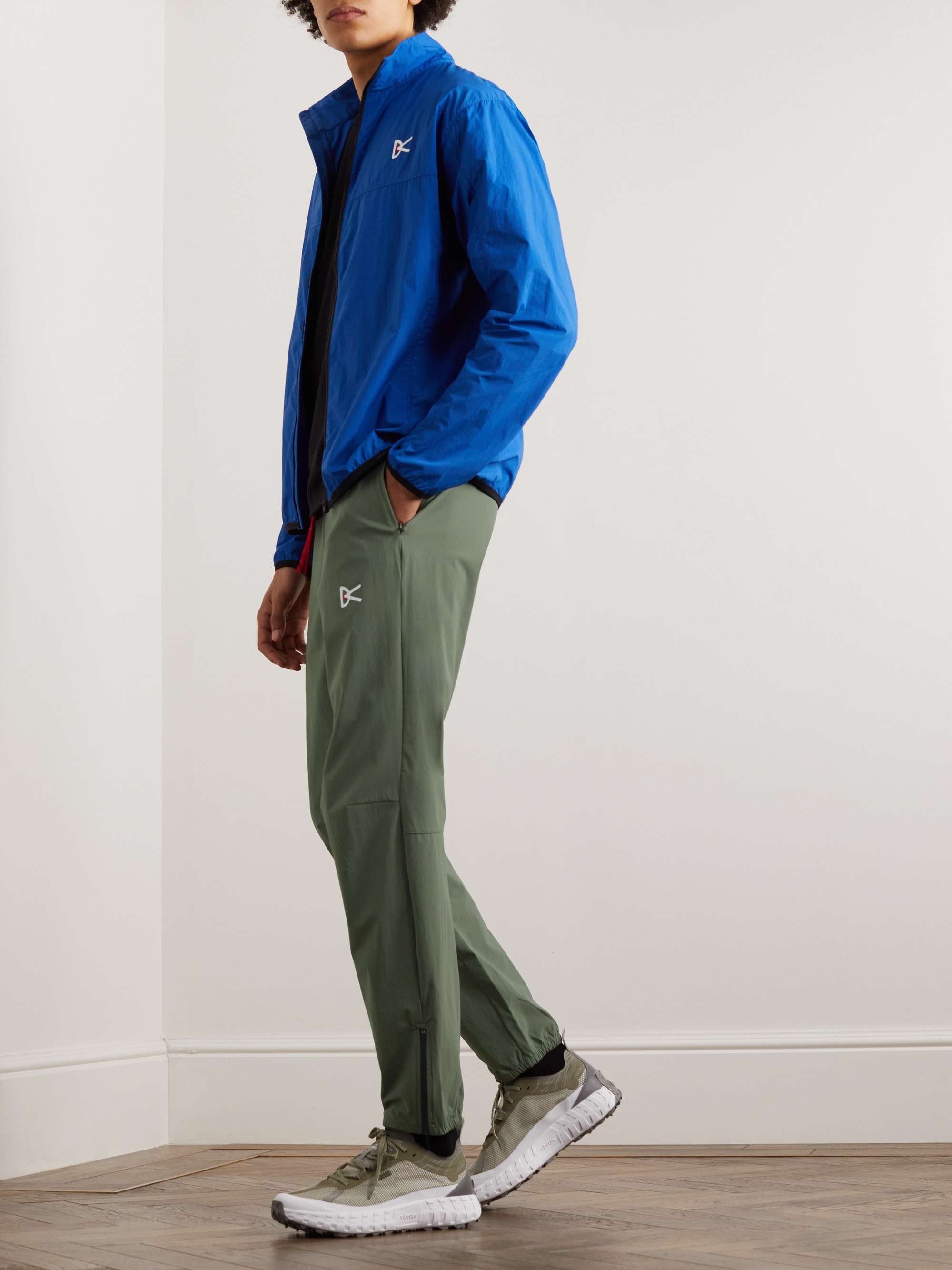 DISTRICT VISION Zanzie Tapered Logo-Print Stretch-Shell Track Pants