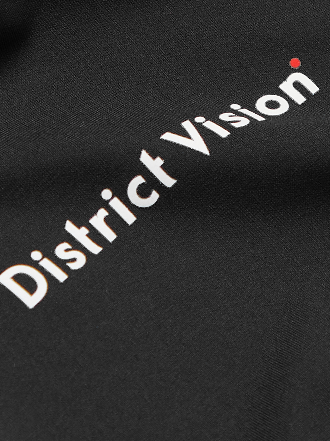 Shop District Vision Aloe Logo-print Perforated Stretch-jersey T-shirt In Black