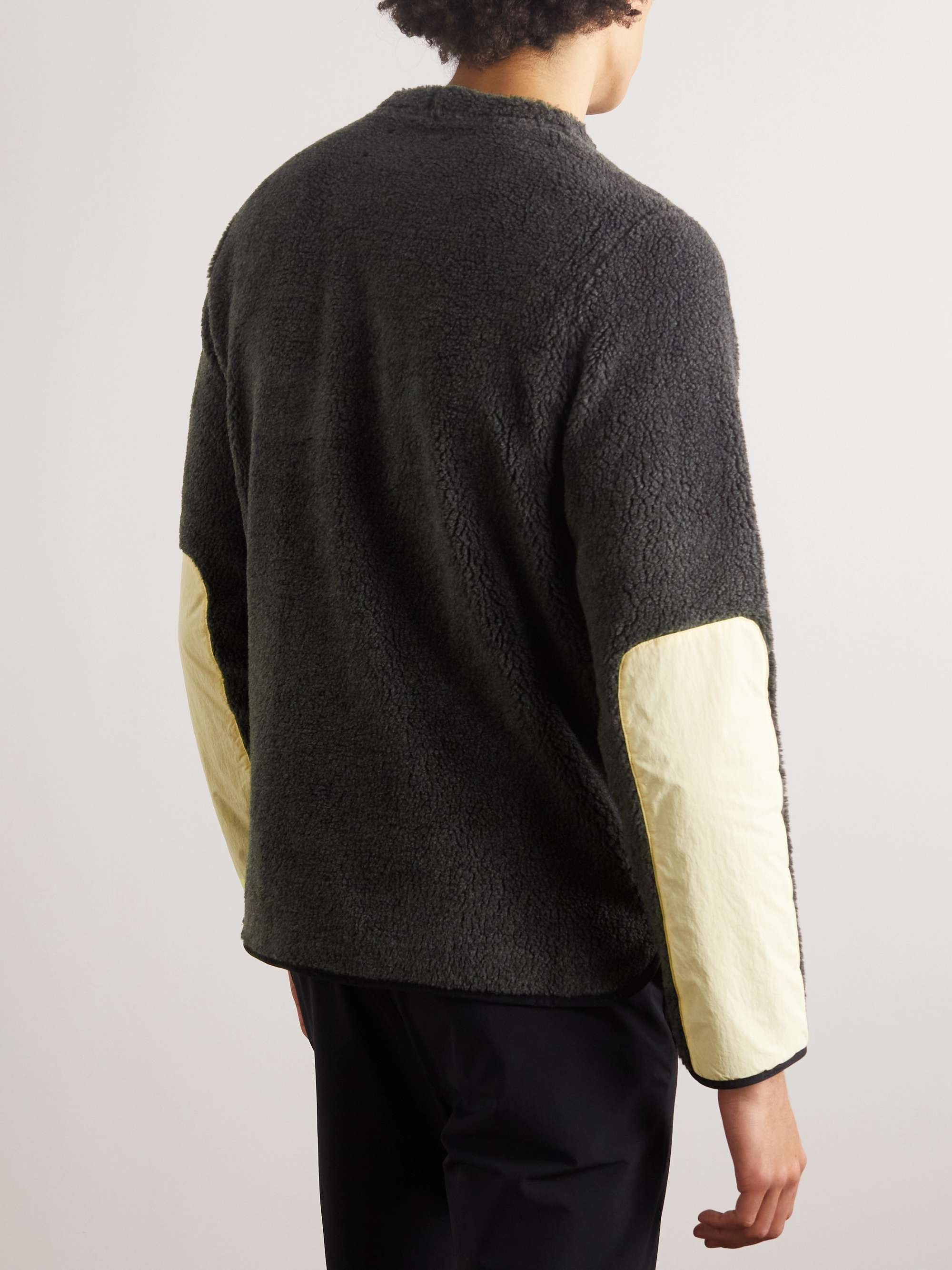 DISTRICT VISION Sola Shell and Mesh-Trimmed Polartec® Fleece Sweatshirt
