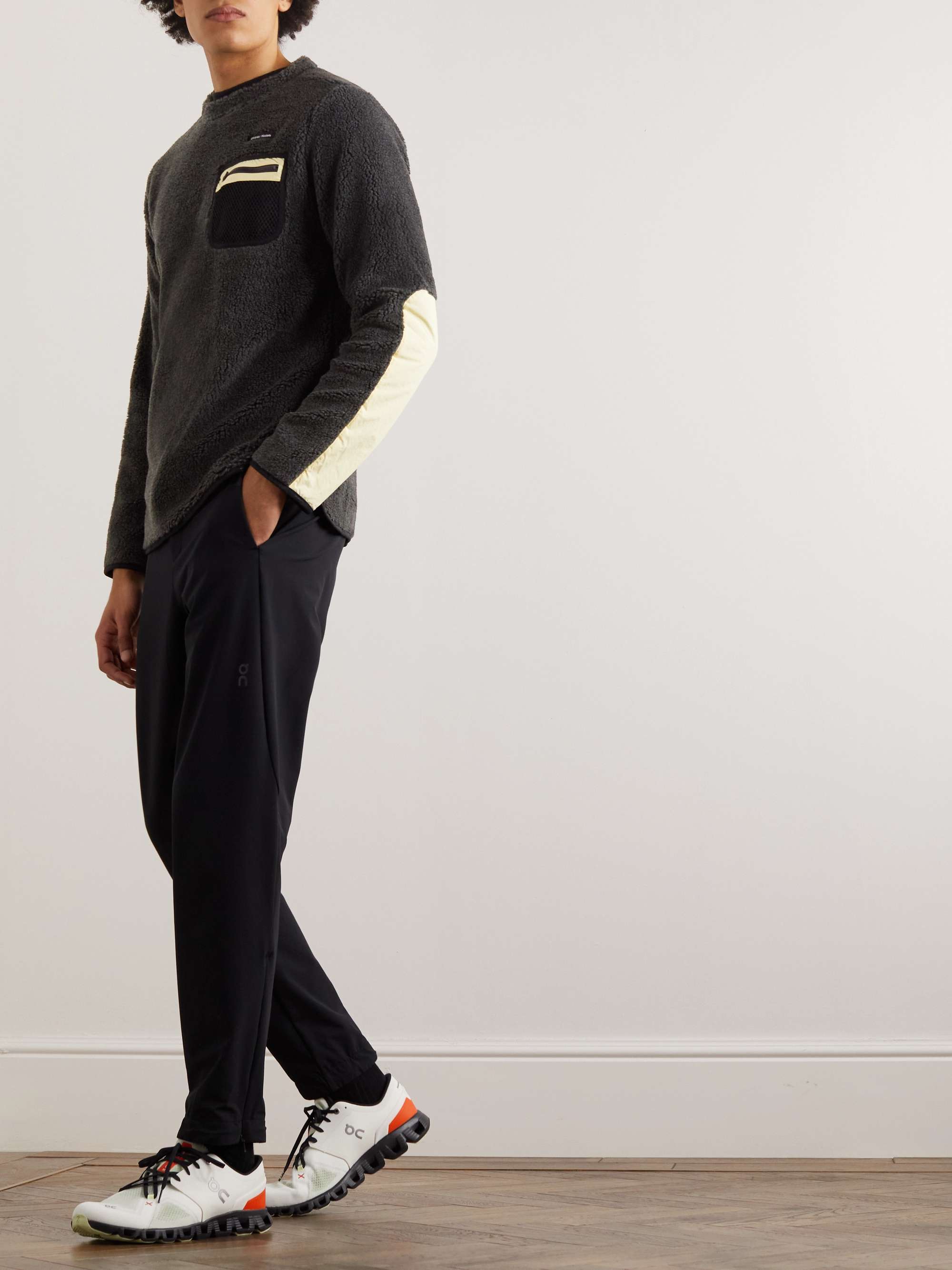 DISTRICT VISION Sola Shell and Mesh-Trimmed Polartec® Fleece Sweatshirt