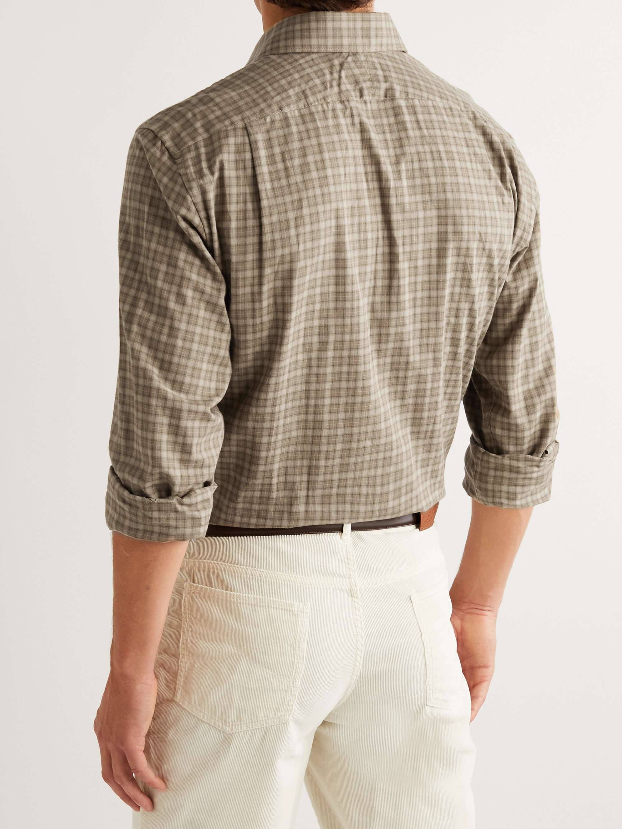 PURDEY Grouse Checked Cotton-Voile Shirt