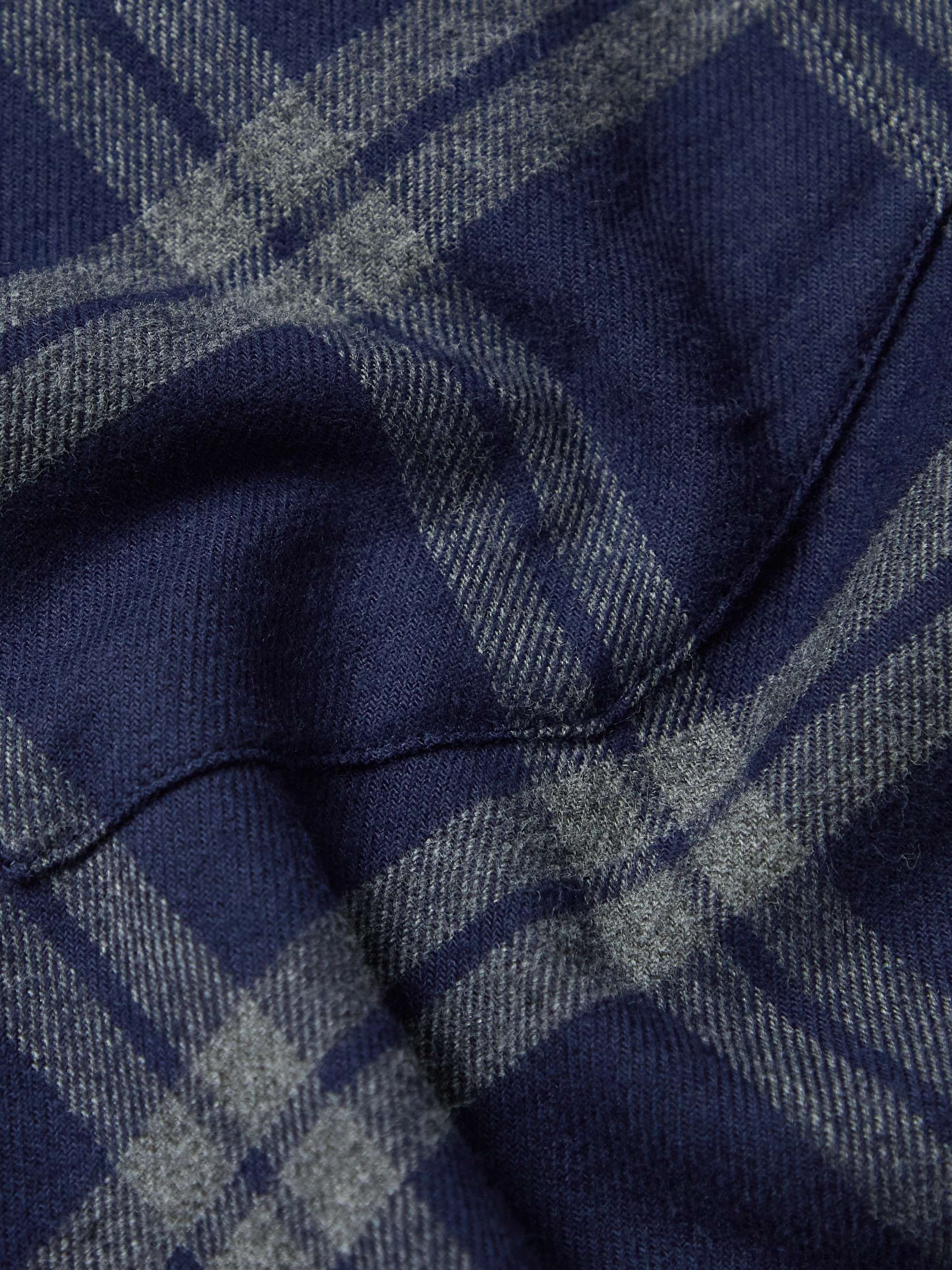 JAMESPURDEYANDSONS Button-Down Collar Checked Cotton-Flannel Shirt