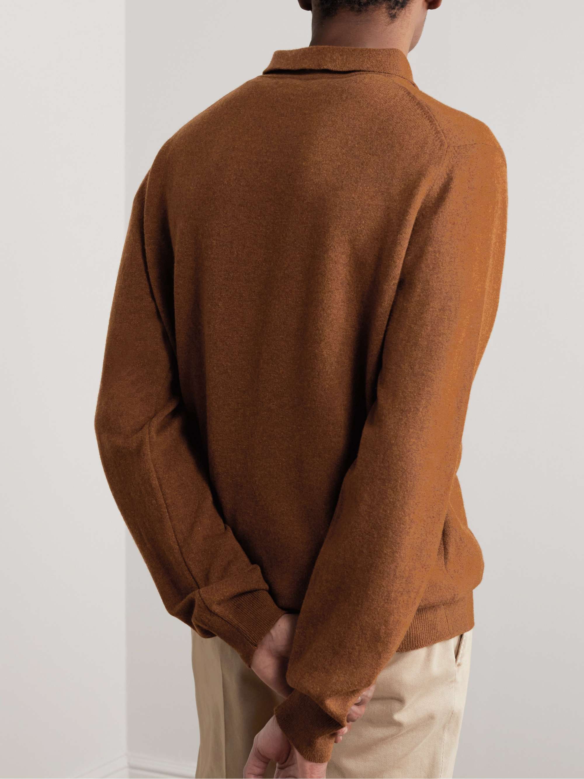 PURDEY Wool and Cashmere-Blend Polo Shirt