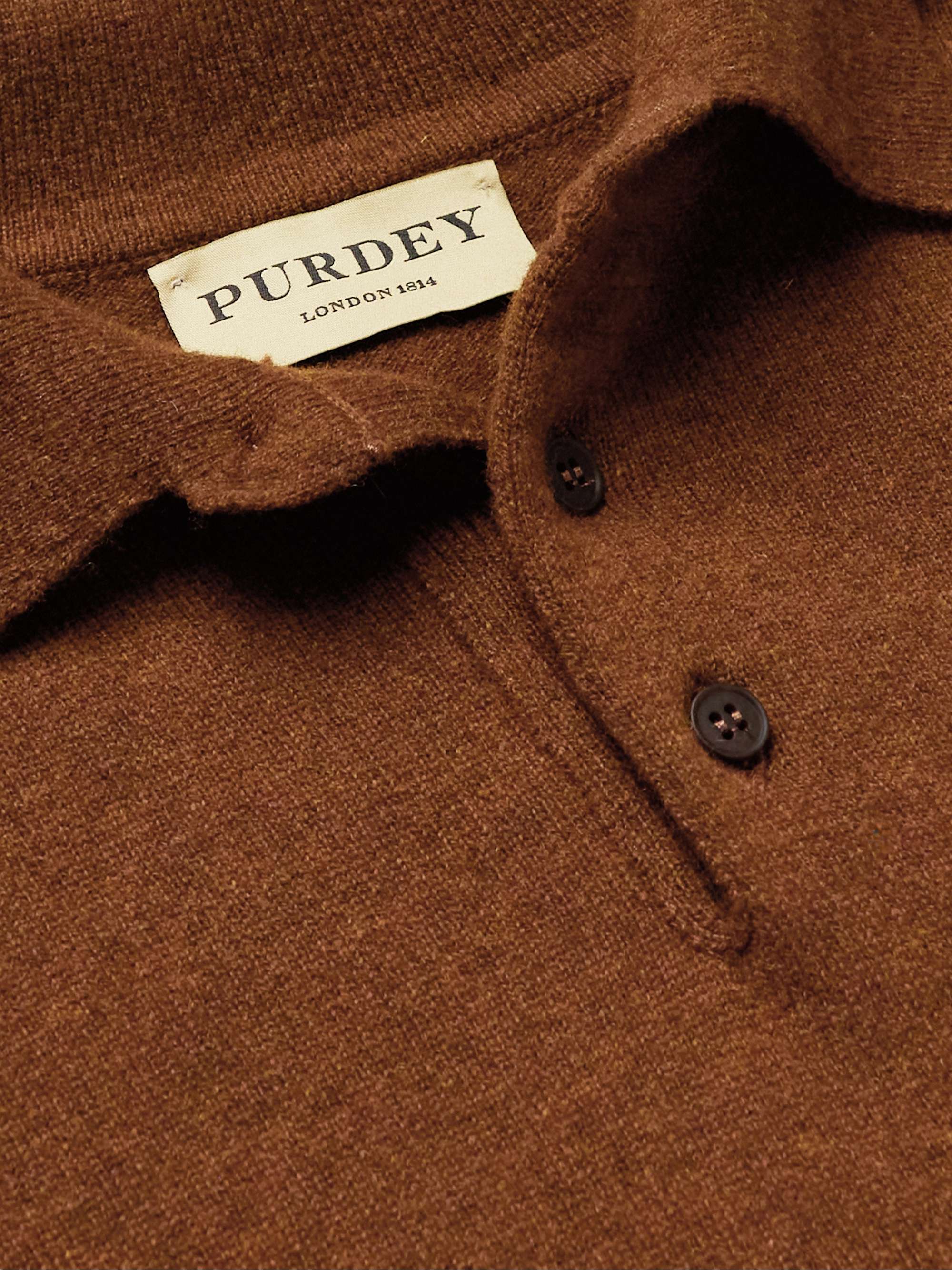 PURDEY Wool and Cashmere-Blend Polo Shirt