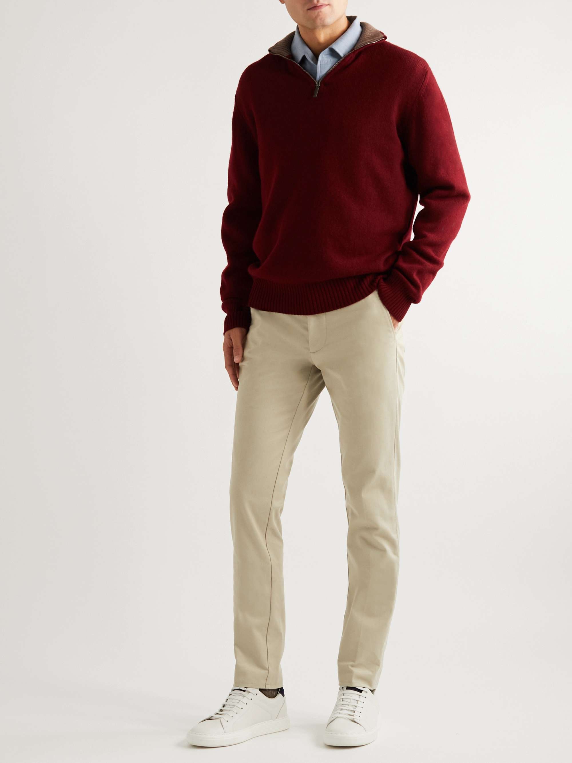 PURDEY Straight-Leg Stretch-Cotton Twill Chinos