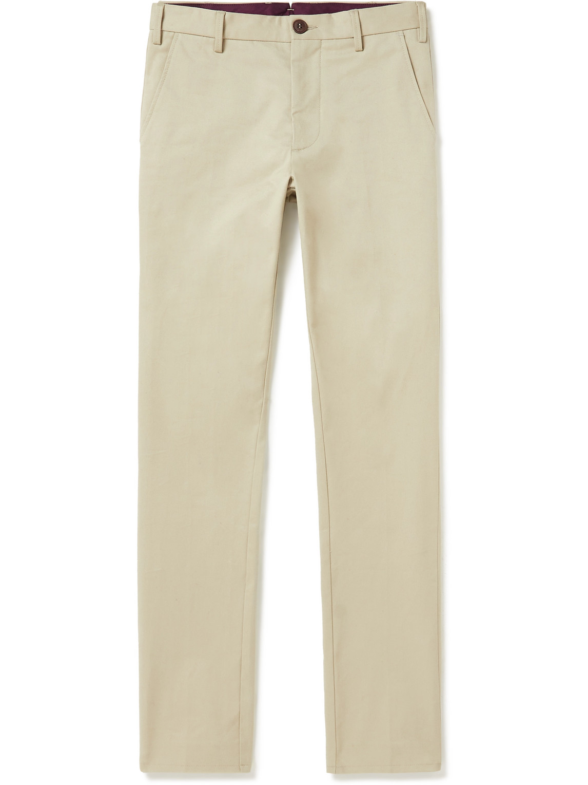 Purdey Straight-leg Stretch-cotton Twill Chinos In Neutrals