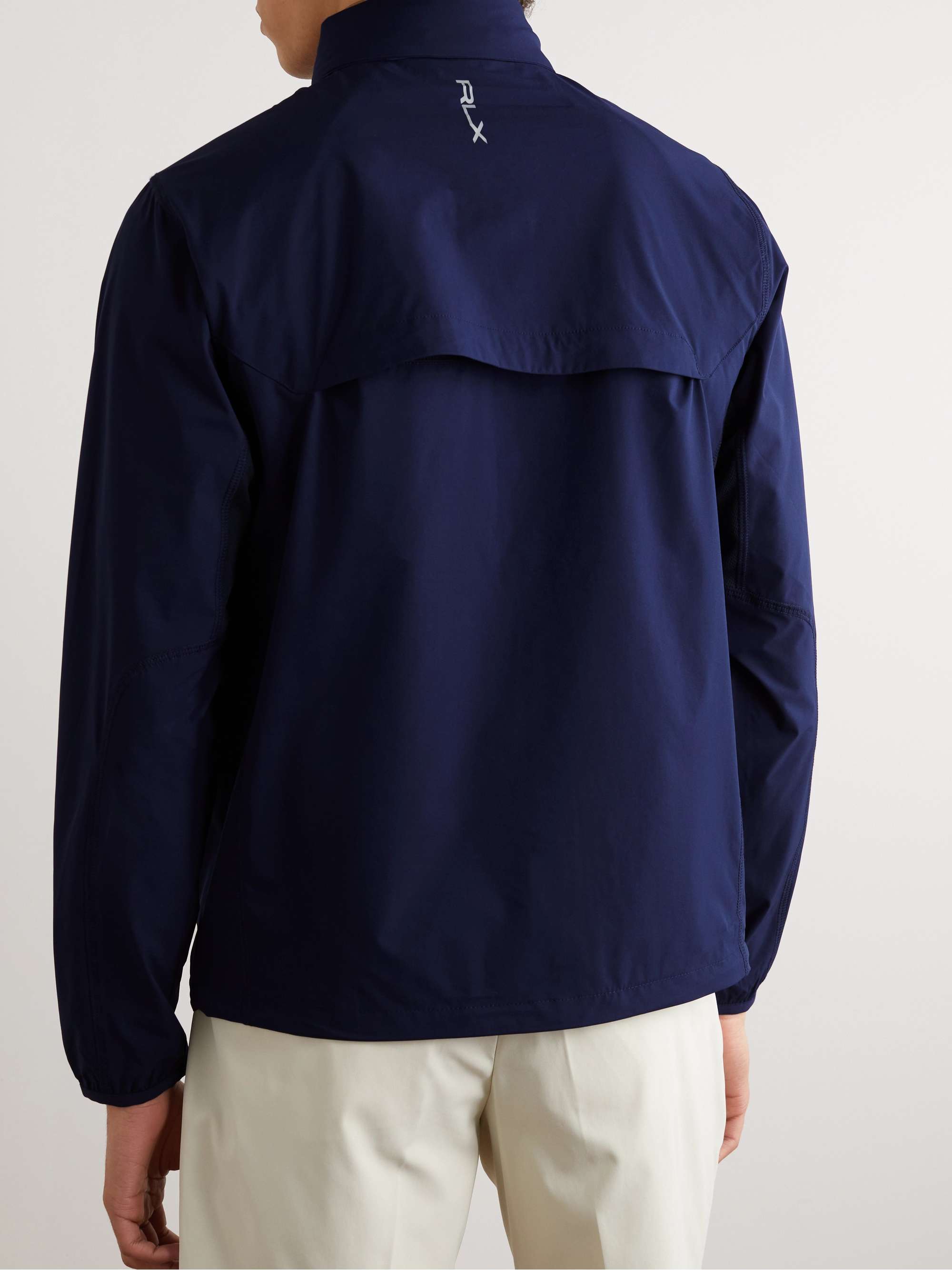 RLX RALPH LAUREN Logo-Print Recycled-Shell Hooded Golf Jacket