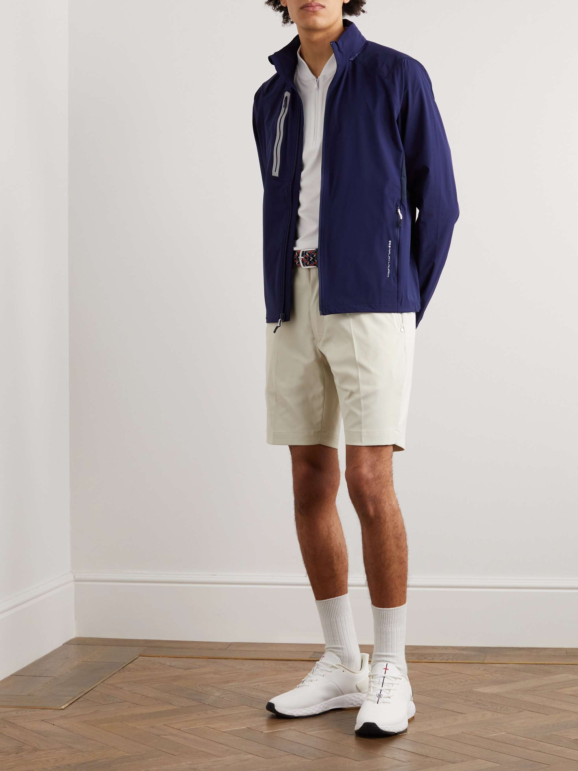 RLX RALPH LAUREN Logo-Print Recycled-Shell Hooded Golf Jacket