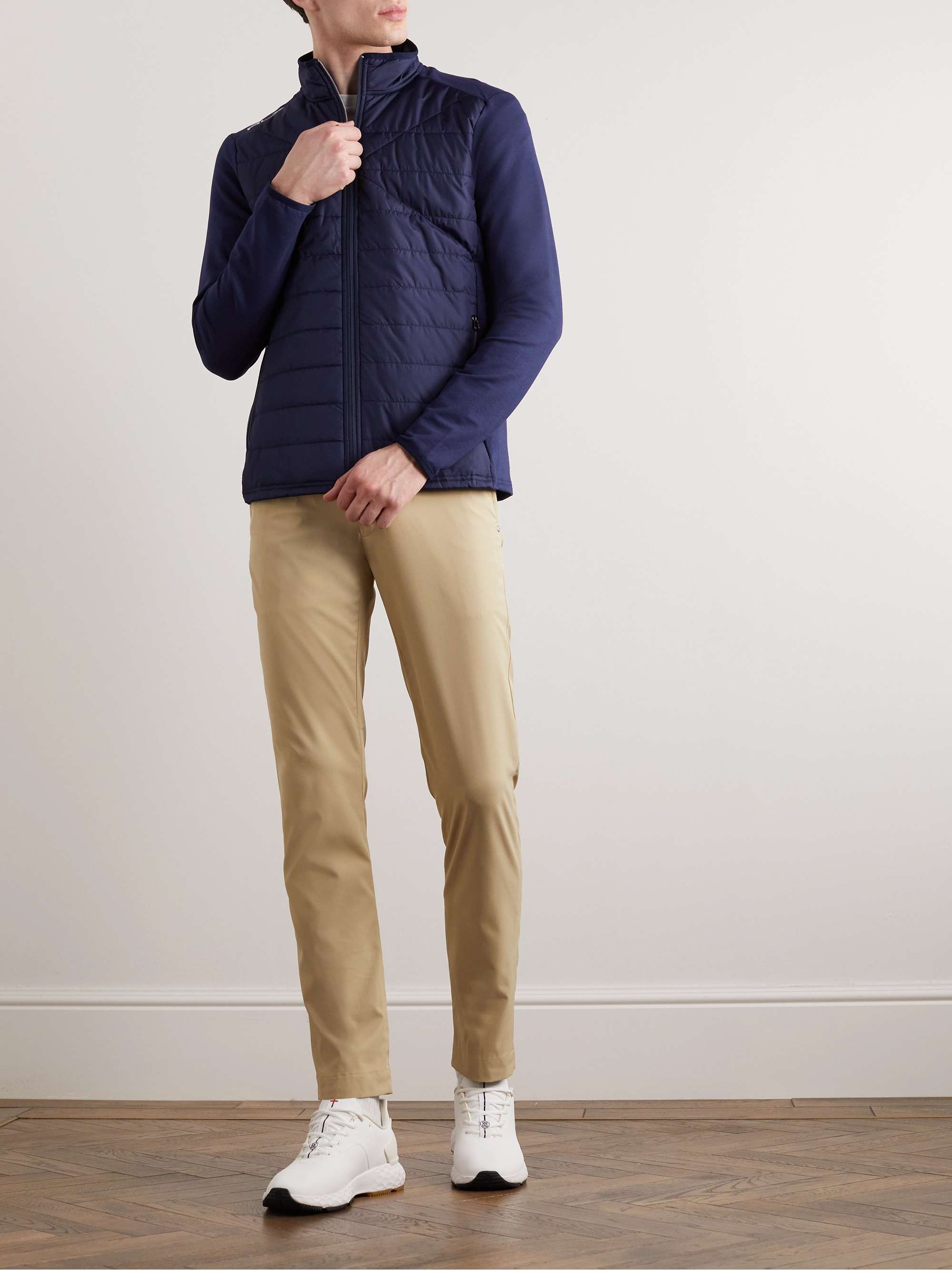 RLX RALPH LAUREN Slim-Fit Logo-Print Quilted Shell and Stretch-Jersey Jacket
