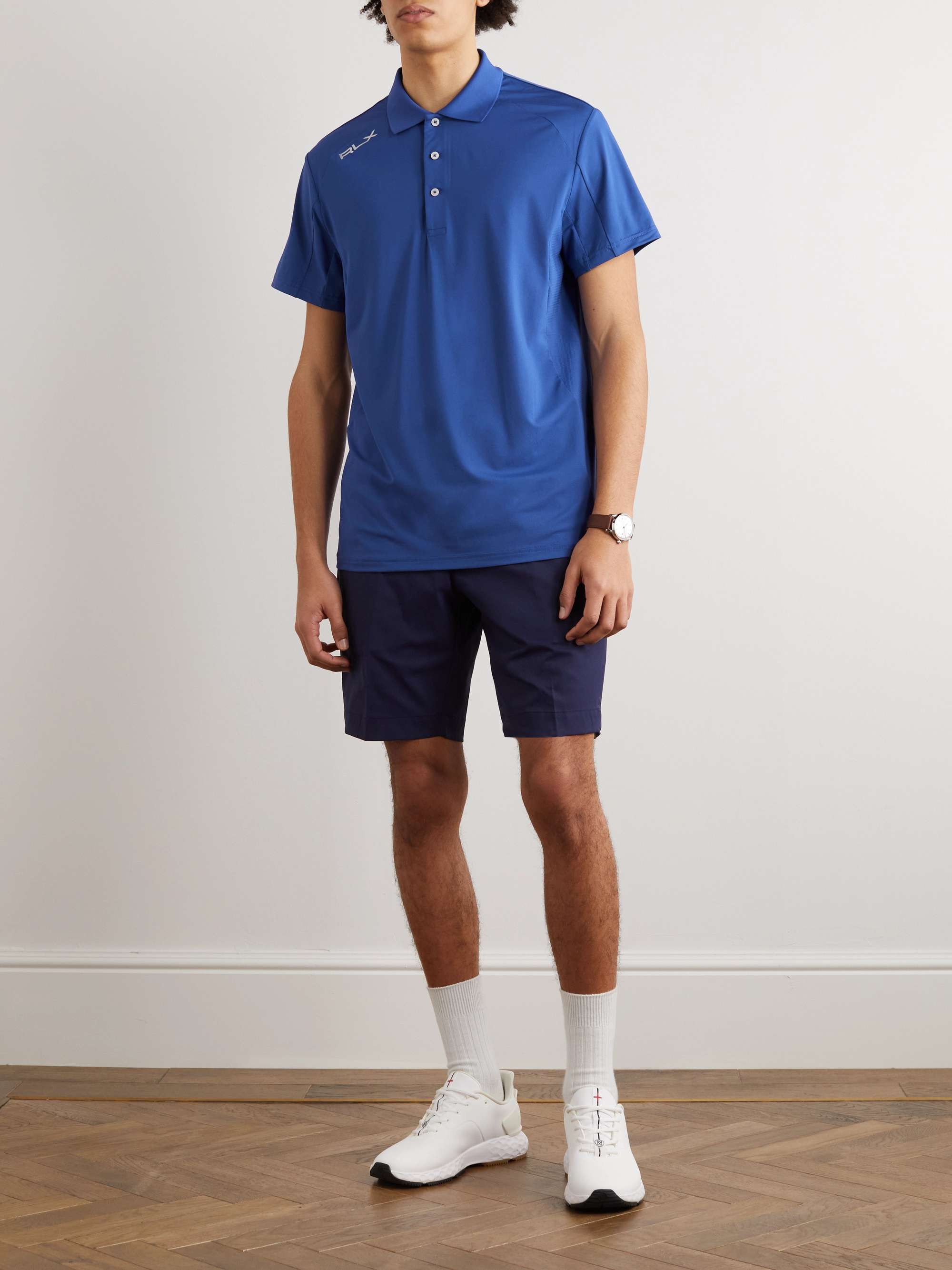 RLX RALPH LAUREN Logo-Print Stretch-Jersey Polo Shirt