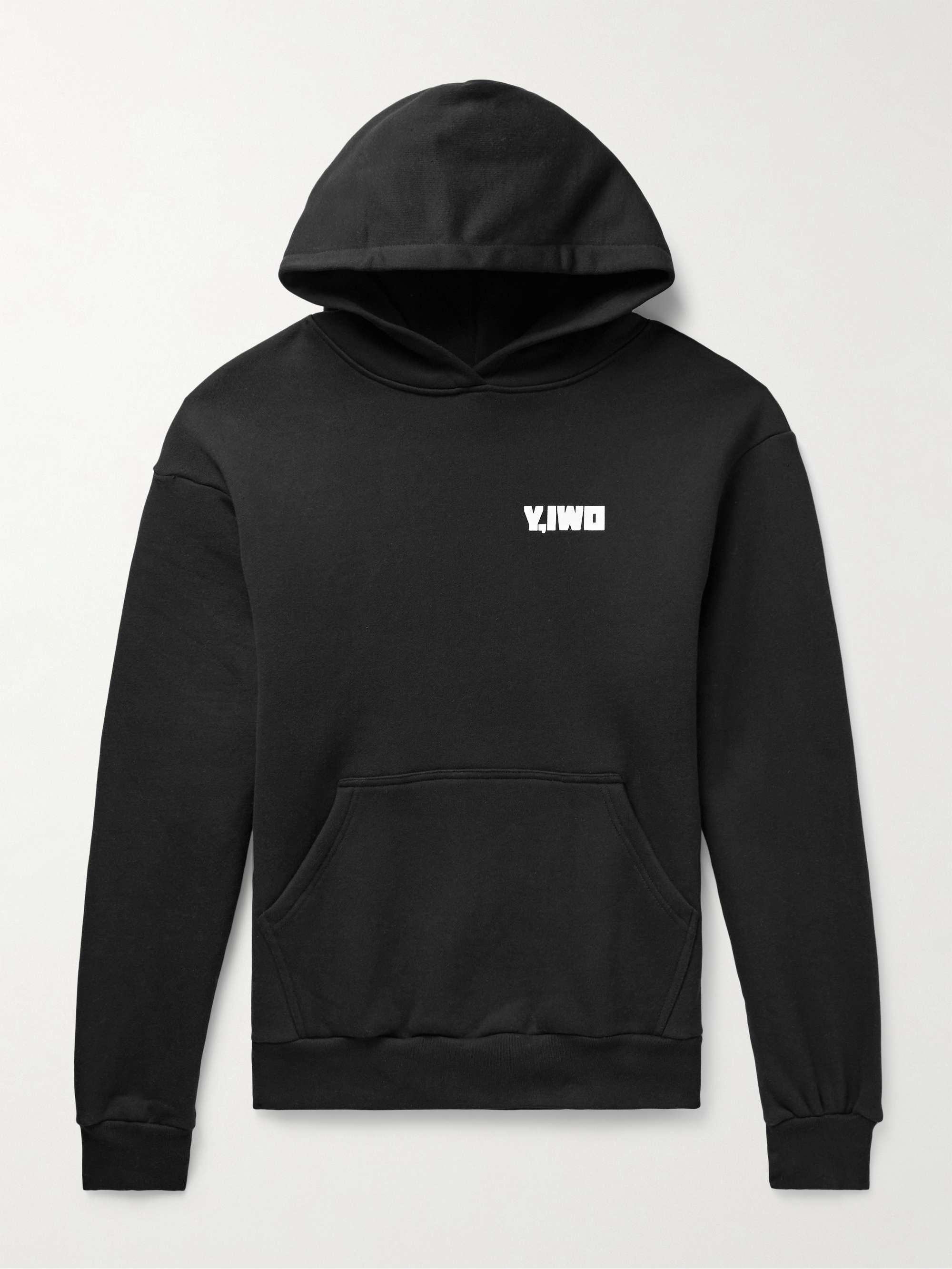 Y,IWO Logo-Print Cotton-Jersey Hoodie