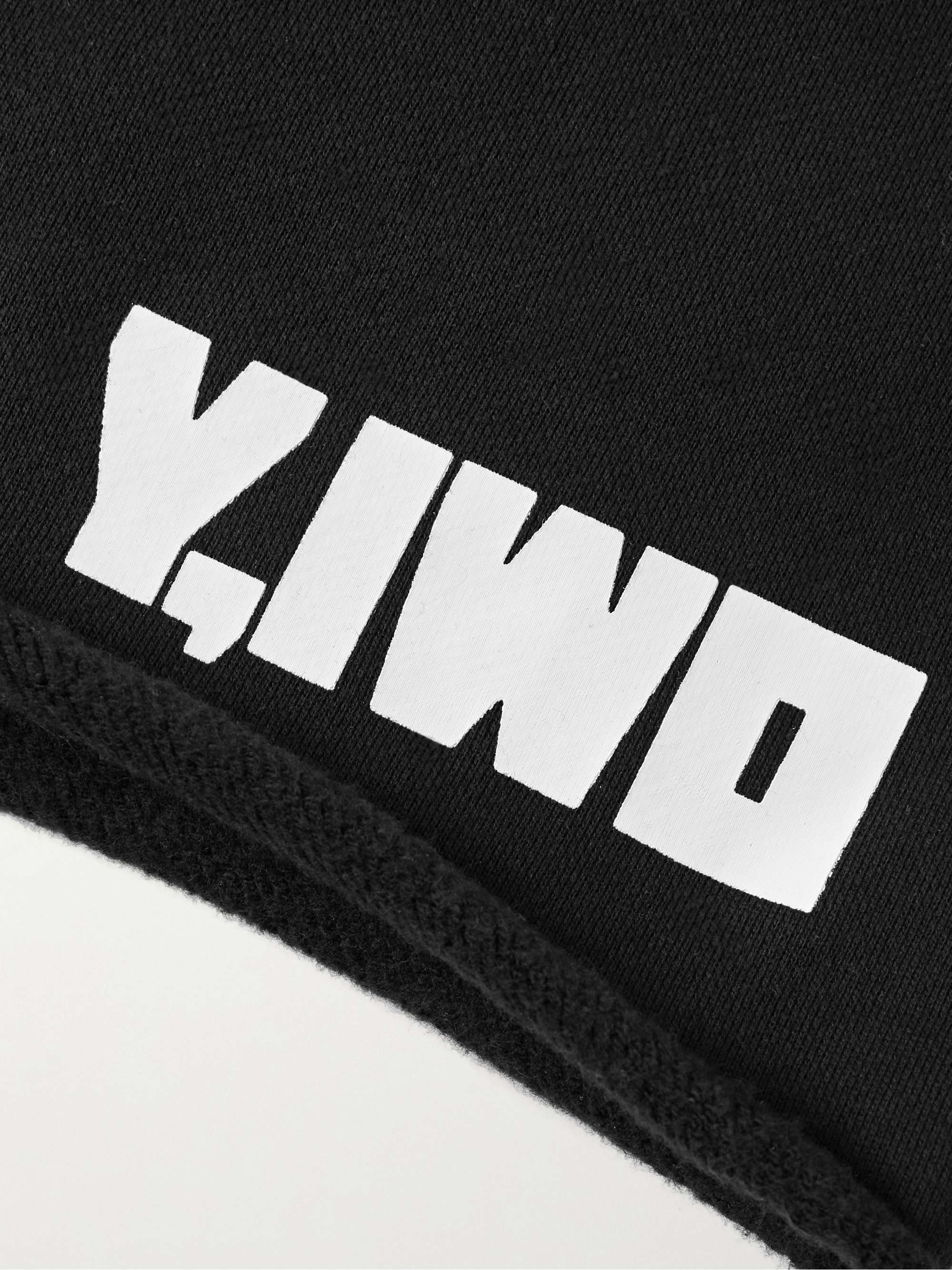 Y,IWO Straight-Leg Logo-Print Cotton-Jersey Drawstring Shorts