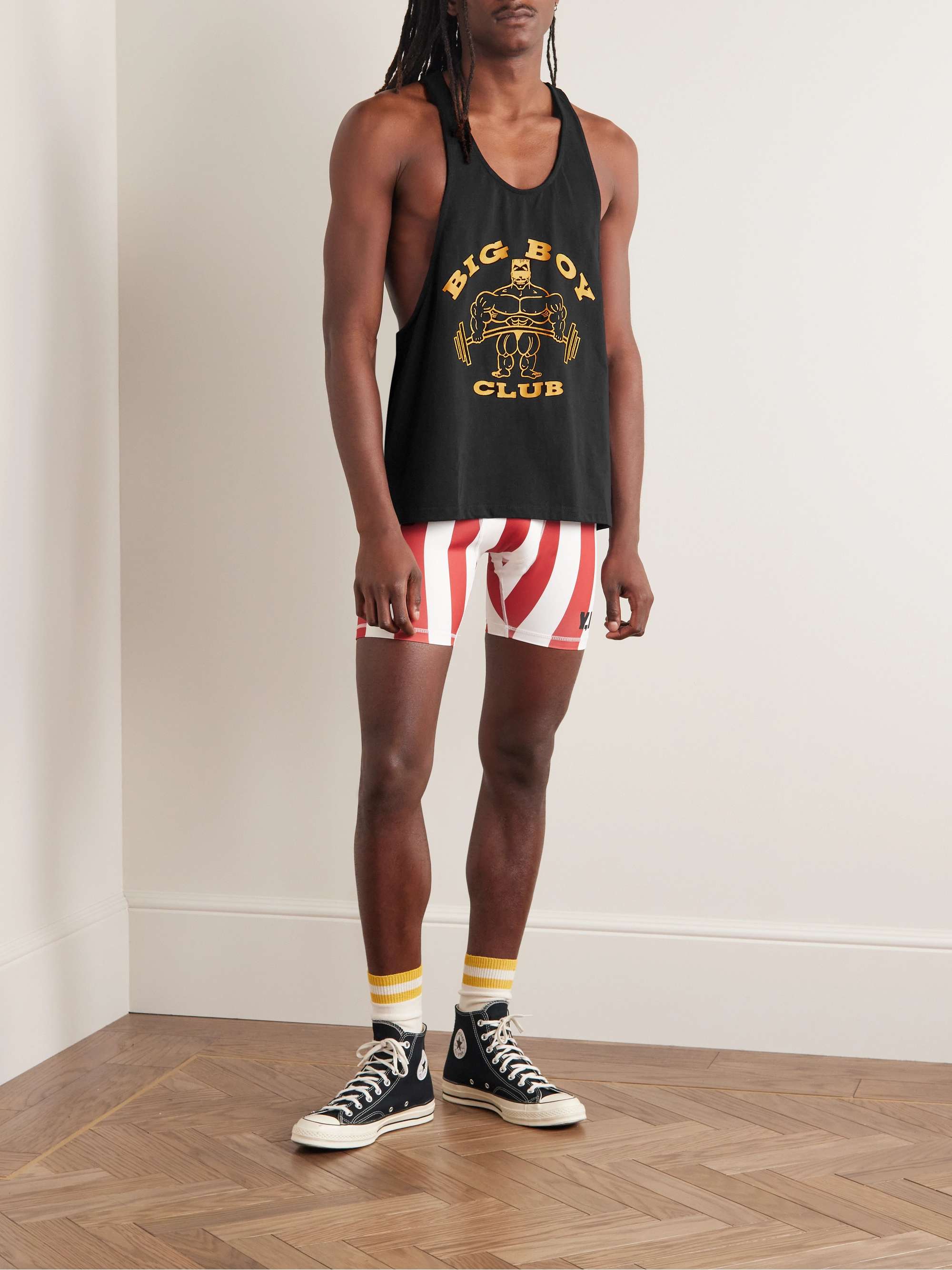 Y,IWO Printed Cotton-Jersey Tank Top
