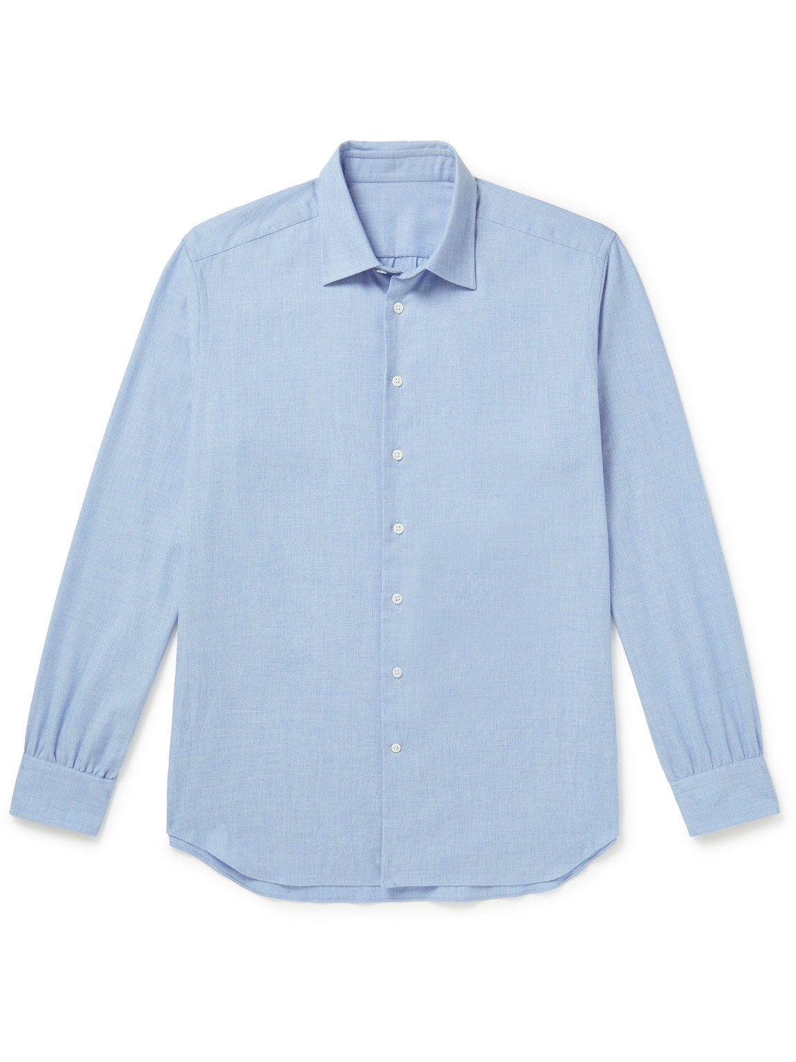 ANDERSON & SHEPPARD COTTON AND CASHMERE-BLEND SHIRT