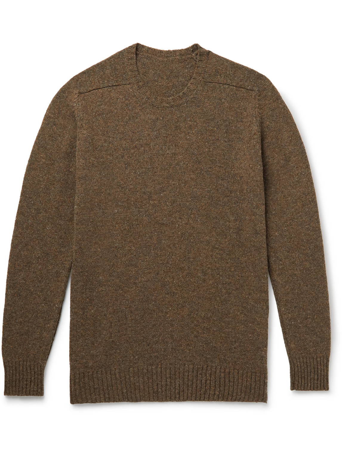 Anderson & Sheppard Shetland Wool Sweater In Brown