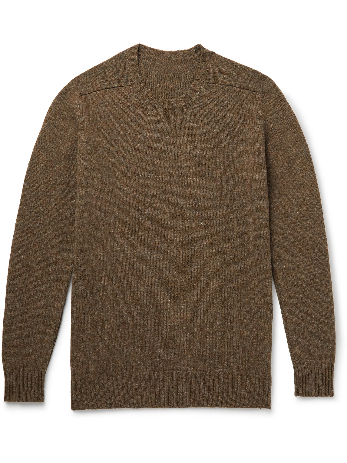 Anderson & Sheppard Shetland Wool Sweater In Brown