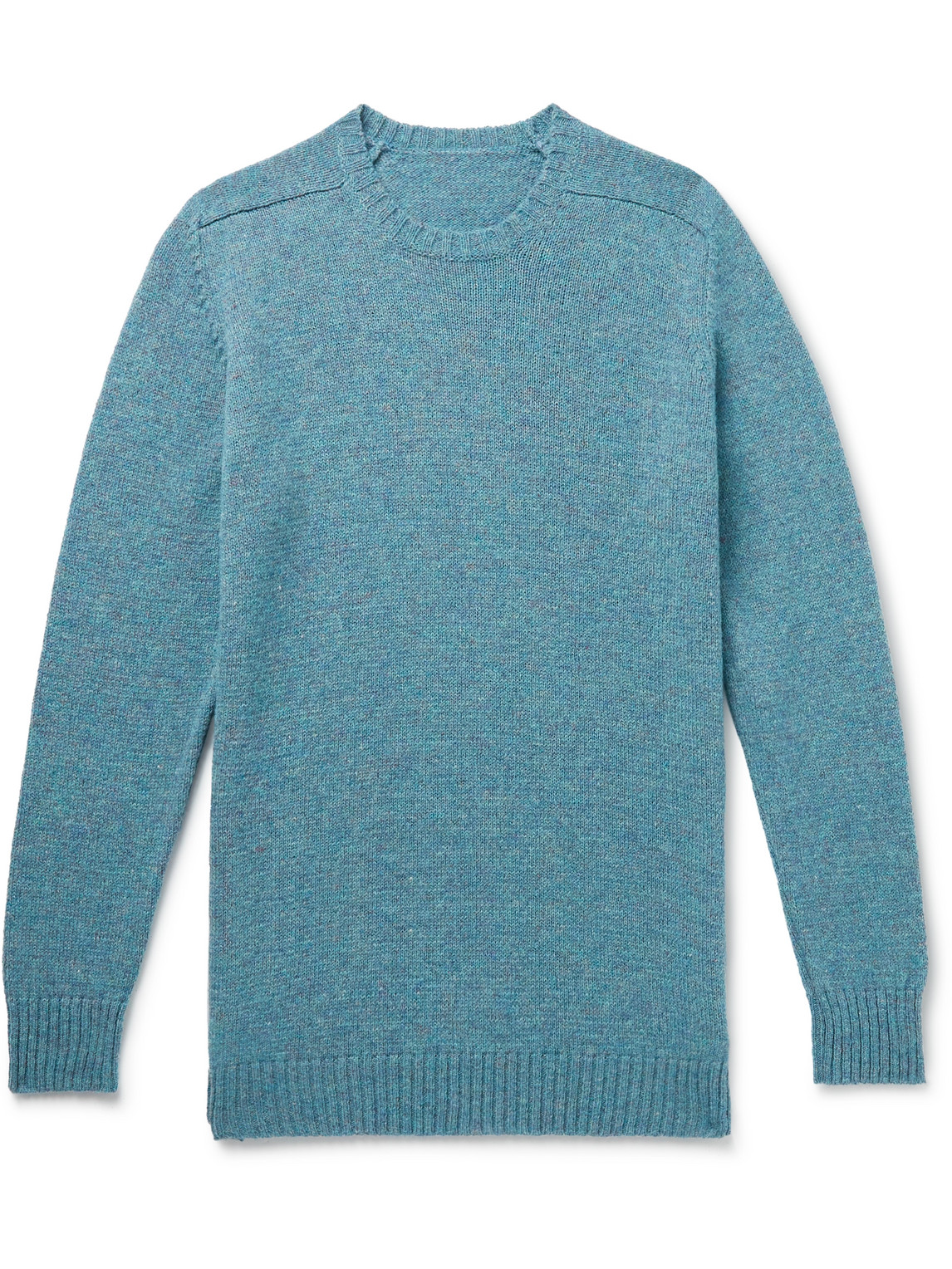 Anderson & Sheppard Shetland Wool Sweater In Blue
