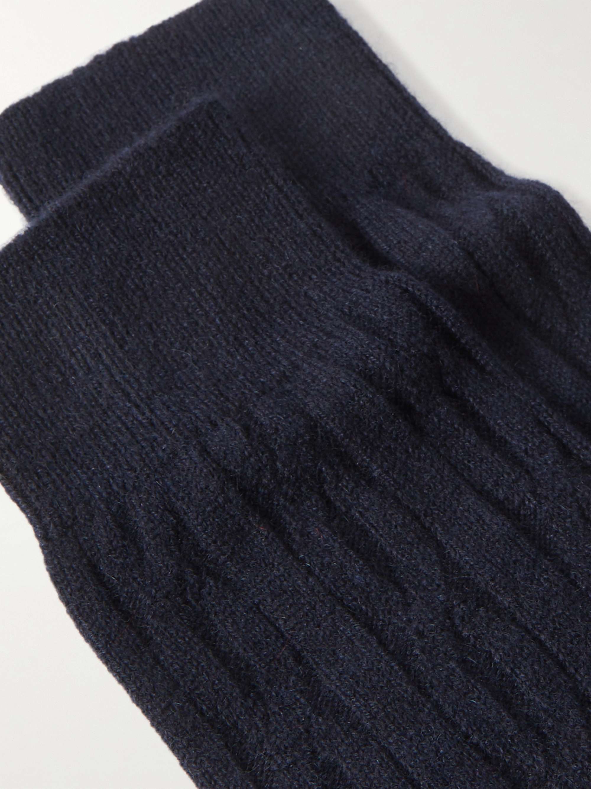 ANDERSON & SHEPPARD Cable-Knit Cashmere Socks
