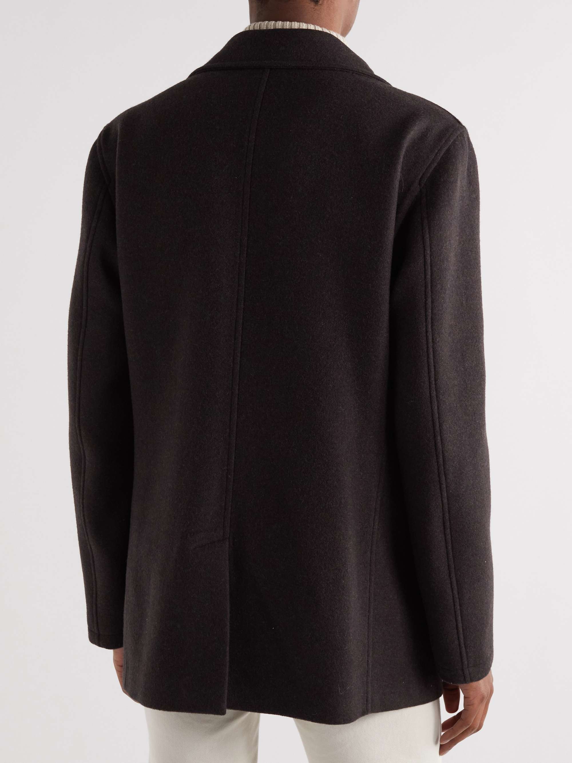 THOM SWEENEY Double-Breasted Wool Peacoat