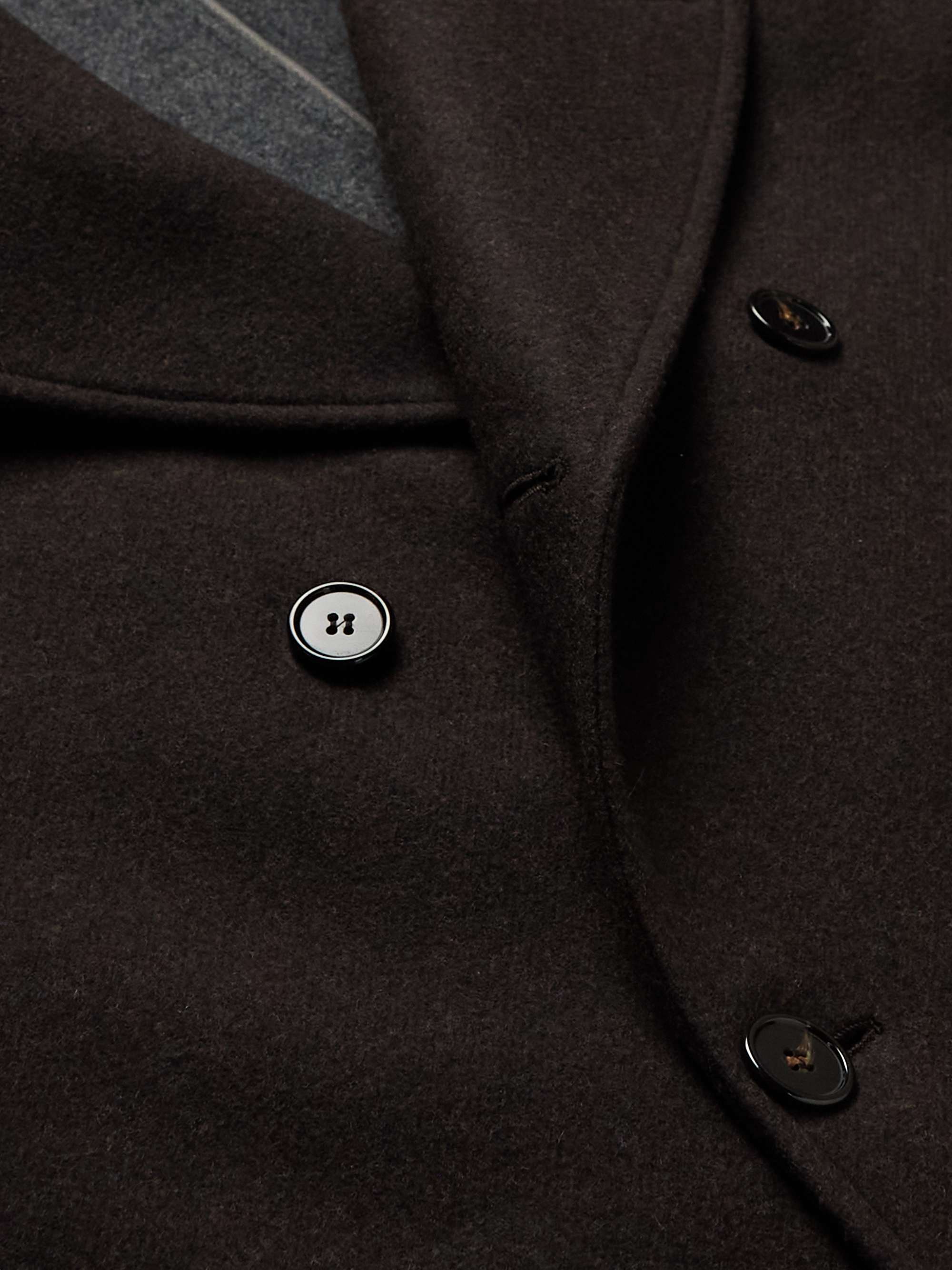 THOM SWEENEY Double-Breasted Wool Peacoat