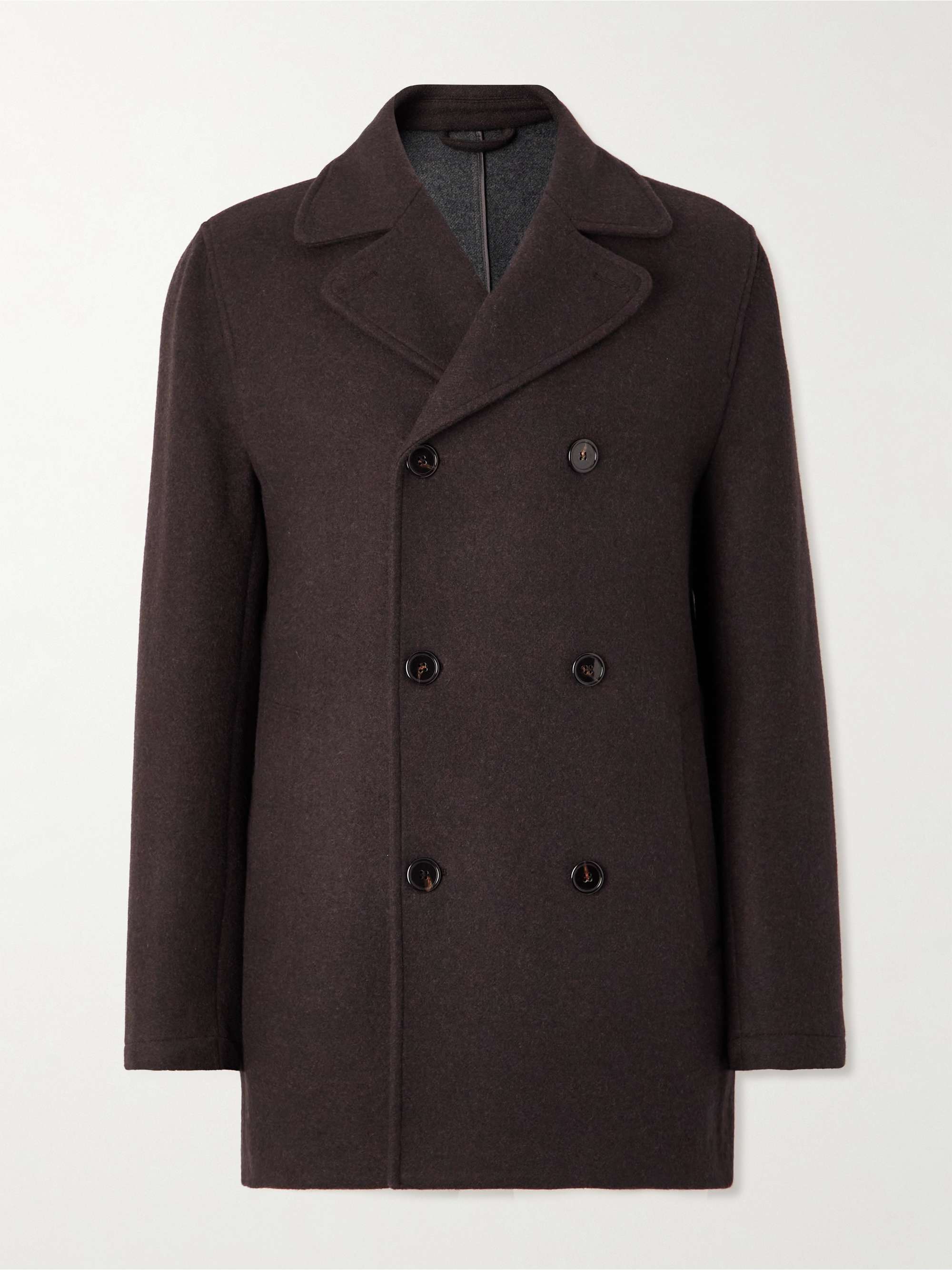 THOM SWEENEY Double-Breasted Wool Peacoat