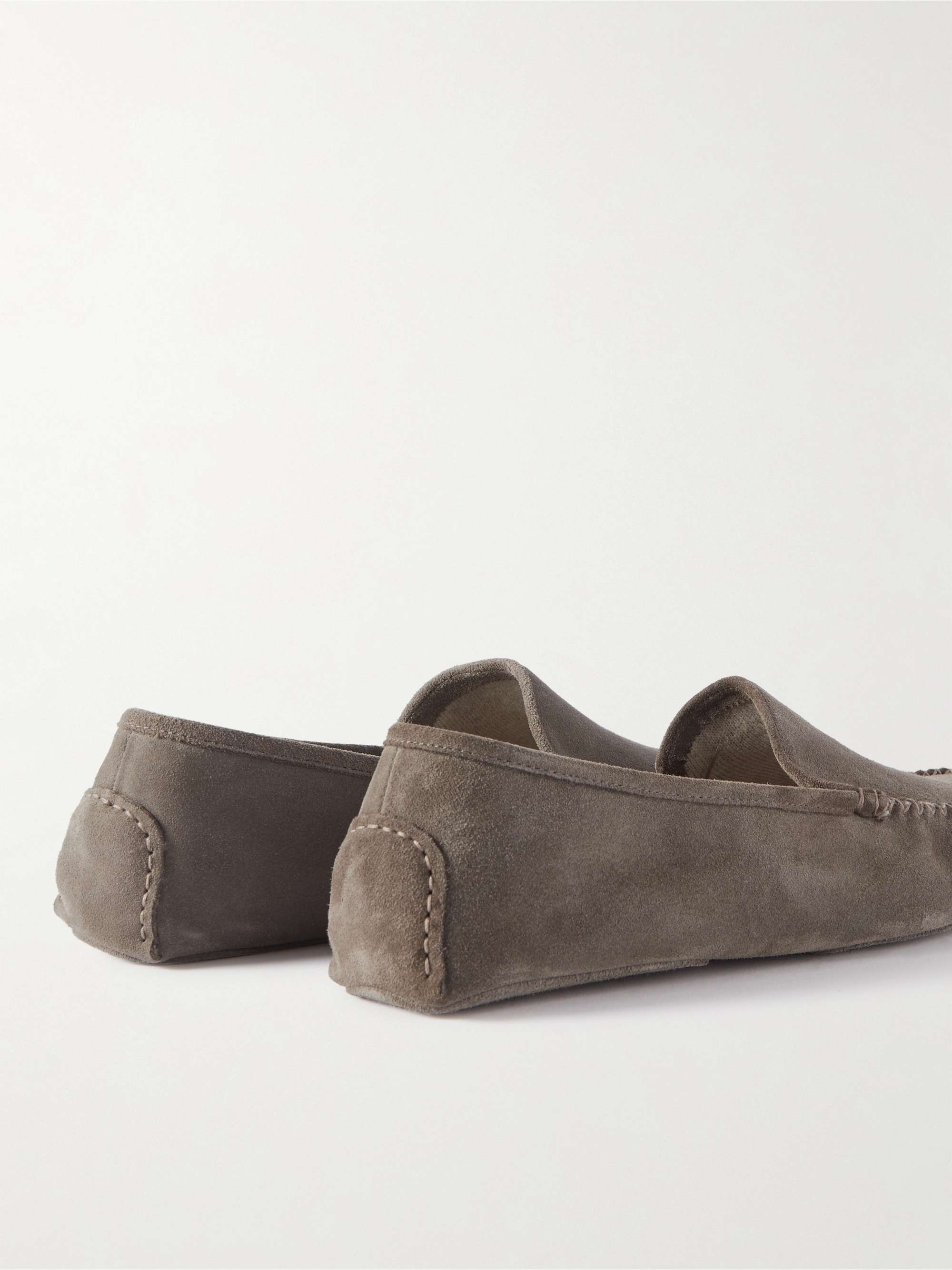 THOM SWEENEY Cashmere-Lined Suede Slippers