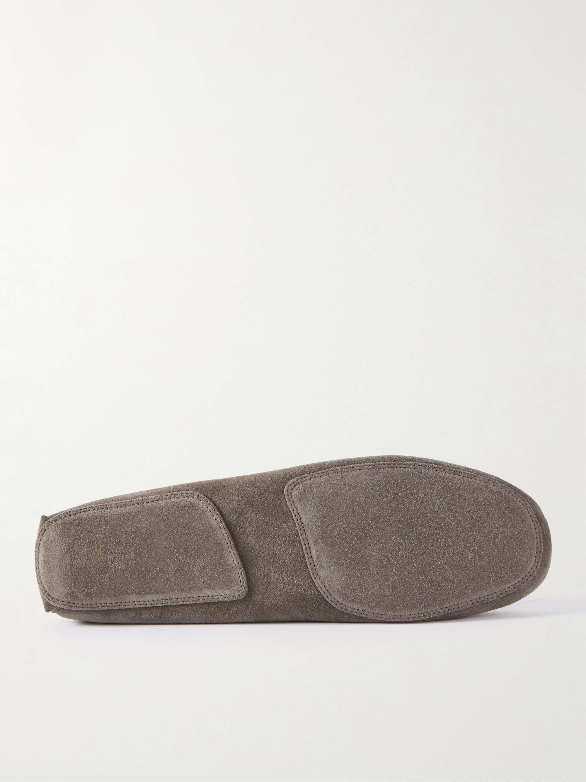 THOM SWEENEY Cashmere-Lined Suede Slippers