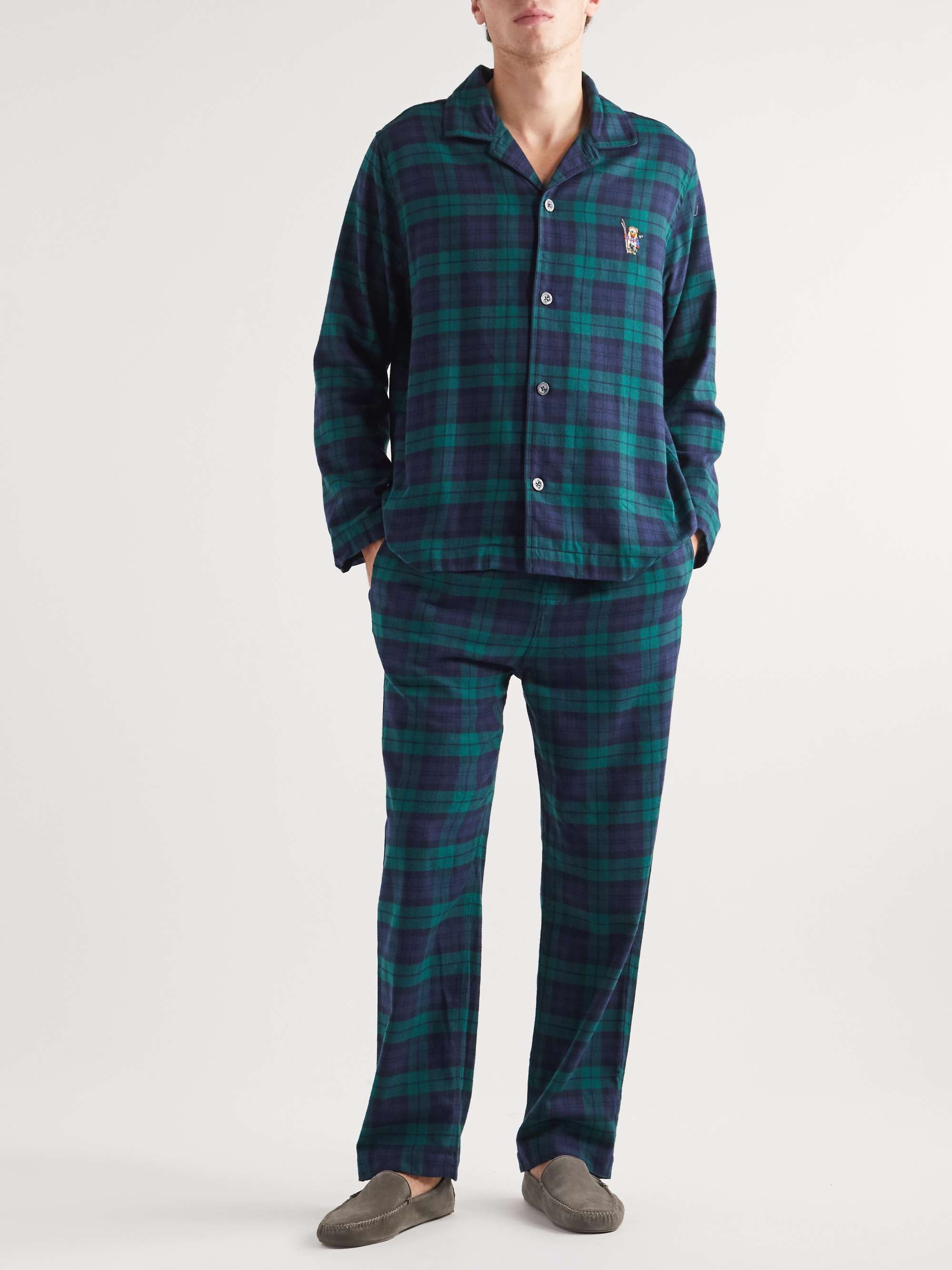 THOM SWEENEY Cashmere-Lined Suede Slippers