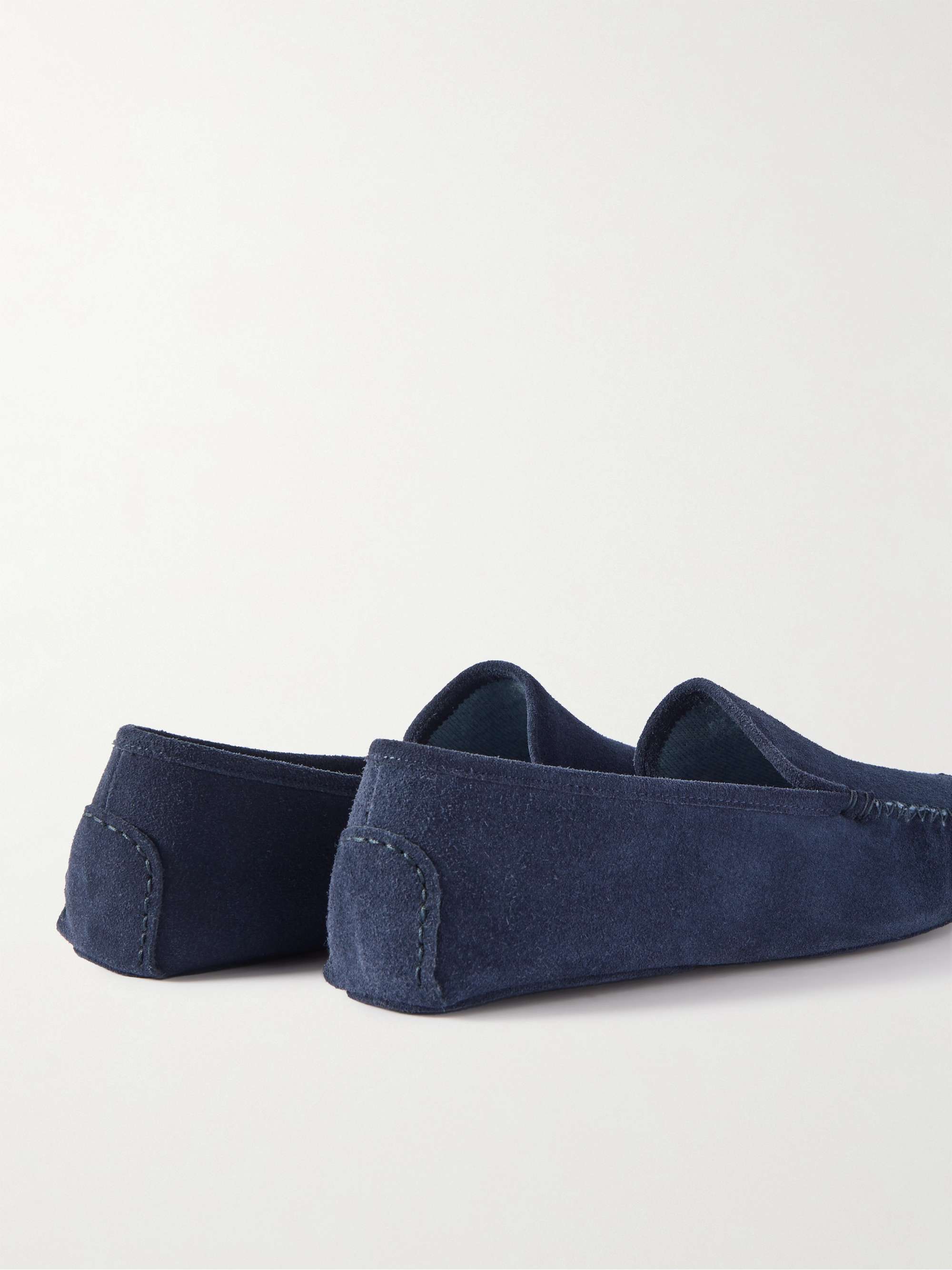 THOM SWEENEY Cashmere-Lined Suede Slippers