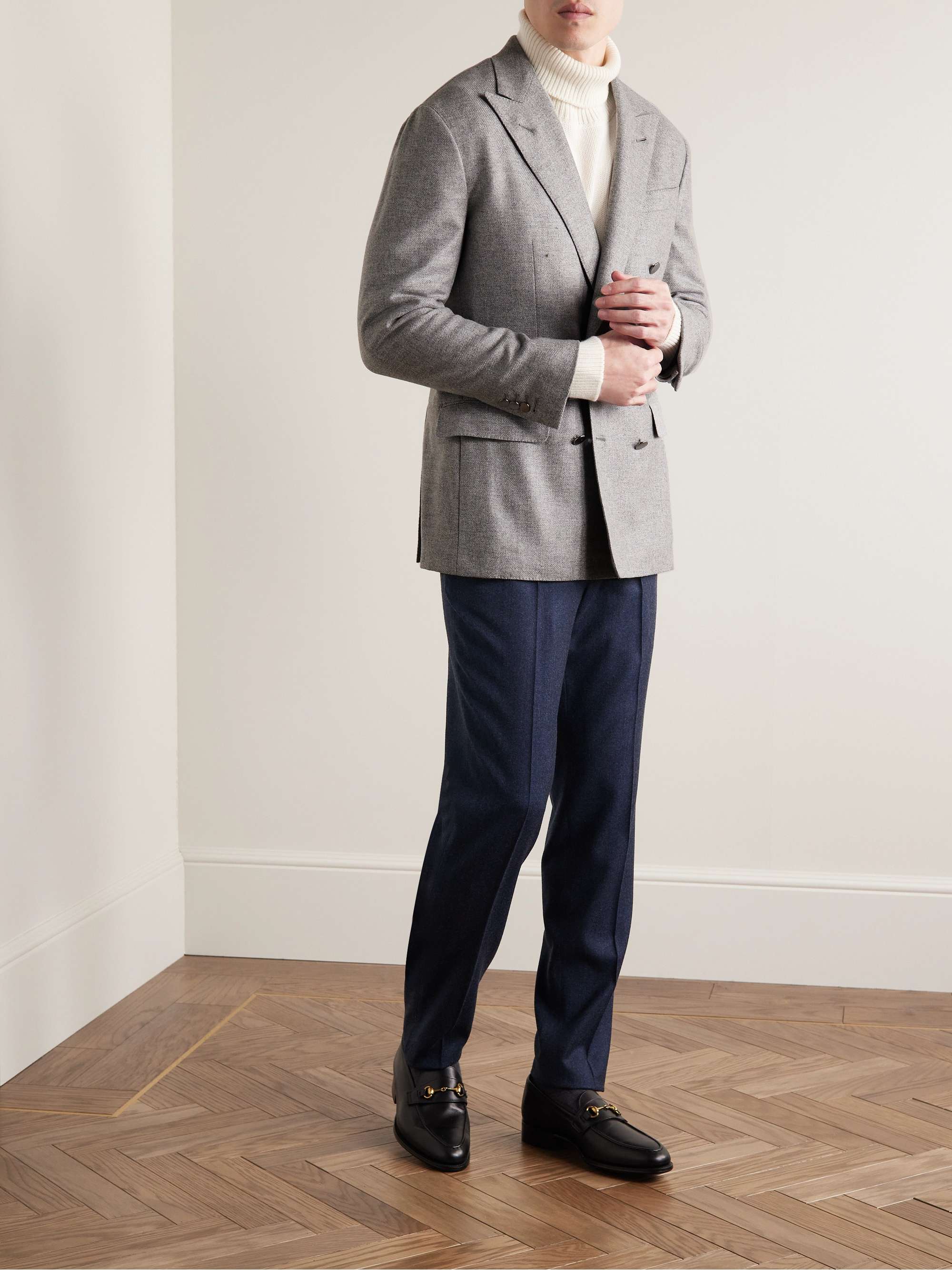 THOM SWEENEY Double-Breasted Cashmere Blazer for Men | MR PORTER