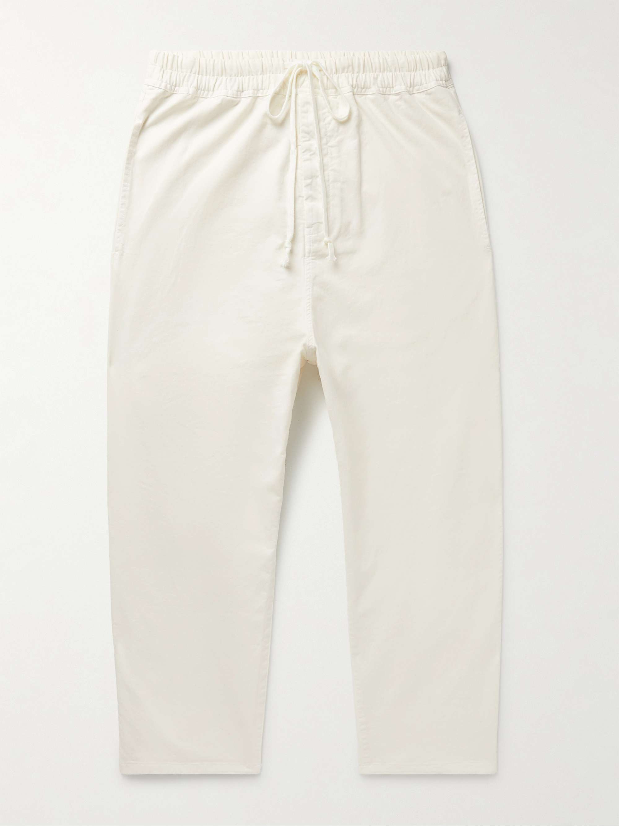 NILI LOTAN Walker Cotton-Blend Twill Drawstring Trousers