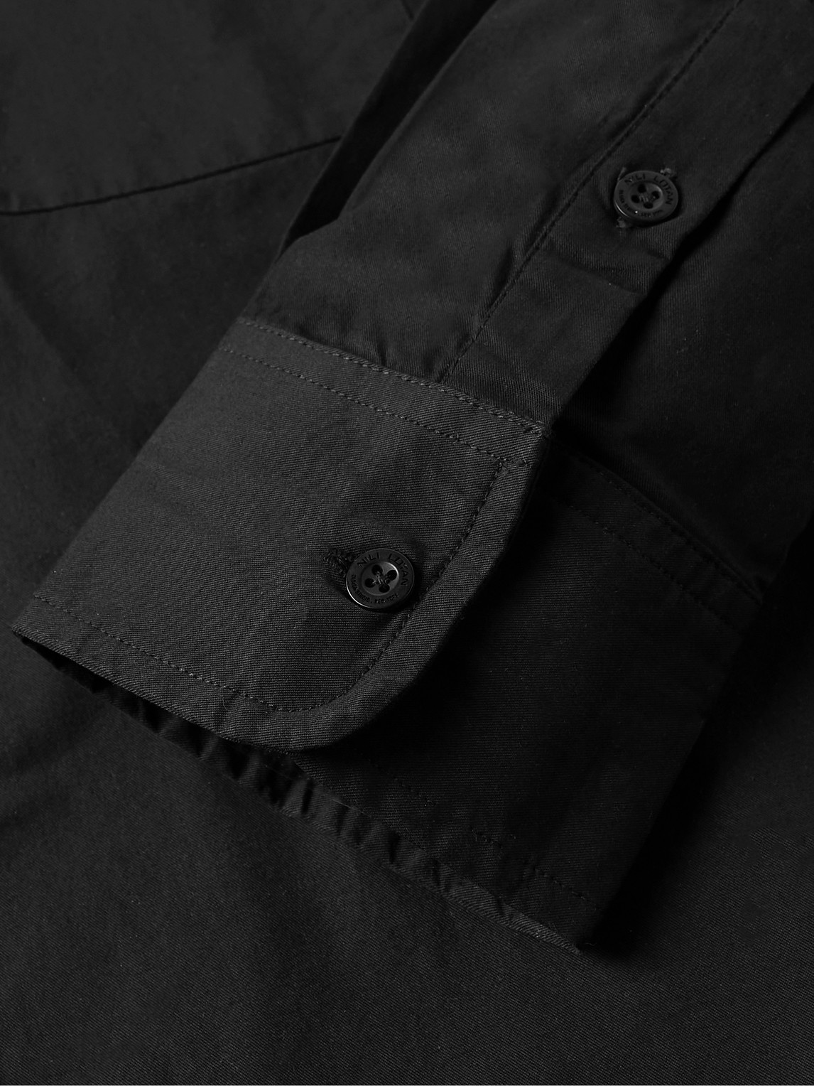 Shop Nili Lotan Cotton-twill Shirt In Black