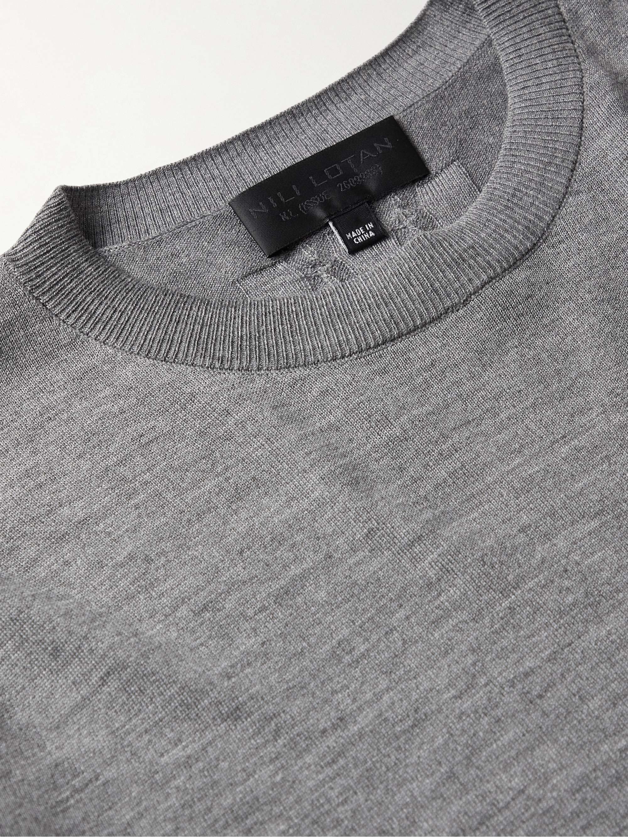 NILI LOTAN Cory Slim-Fit Wool and Silk-Blend Sweater