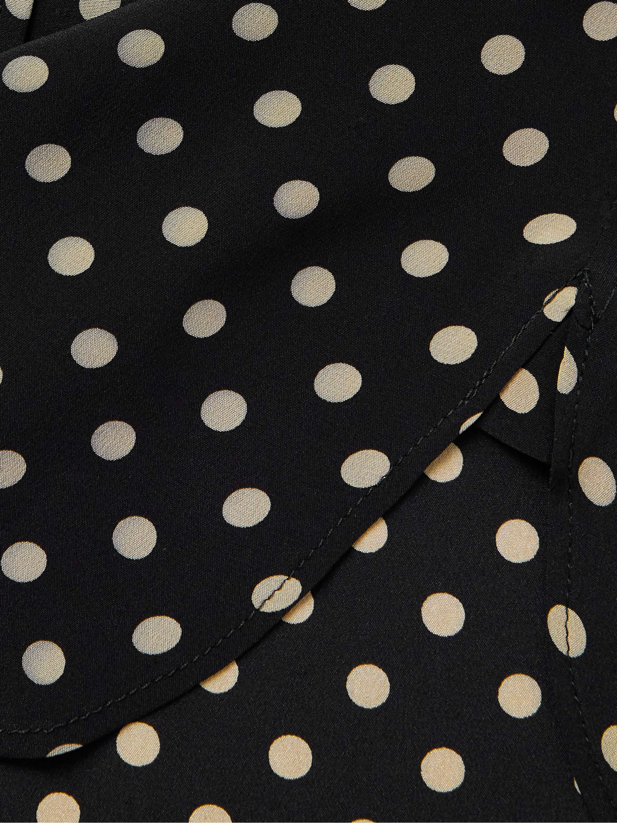 NILI LOTAN Rigby Polka-Dot Silk Shirt