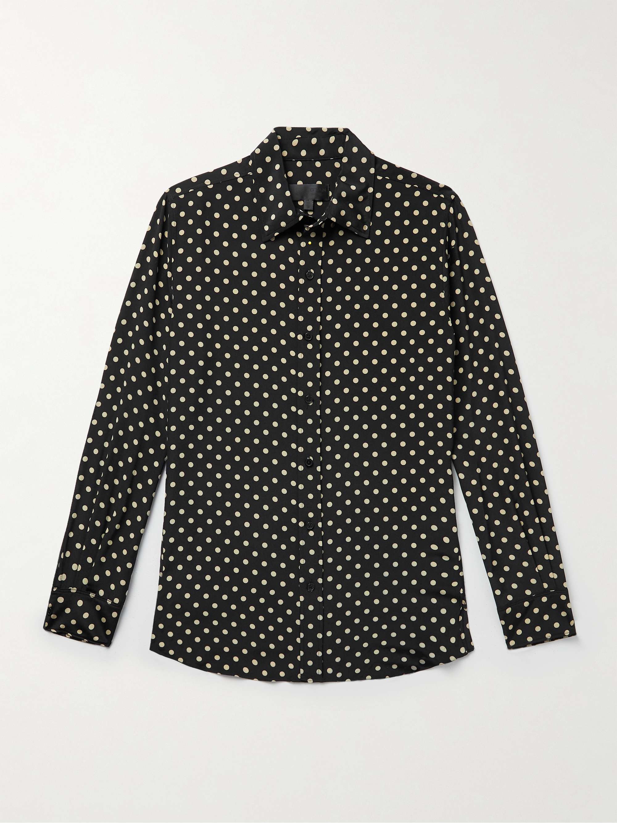 NILI LOTAN Rigby Polka-Dot Silk Shirt