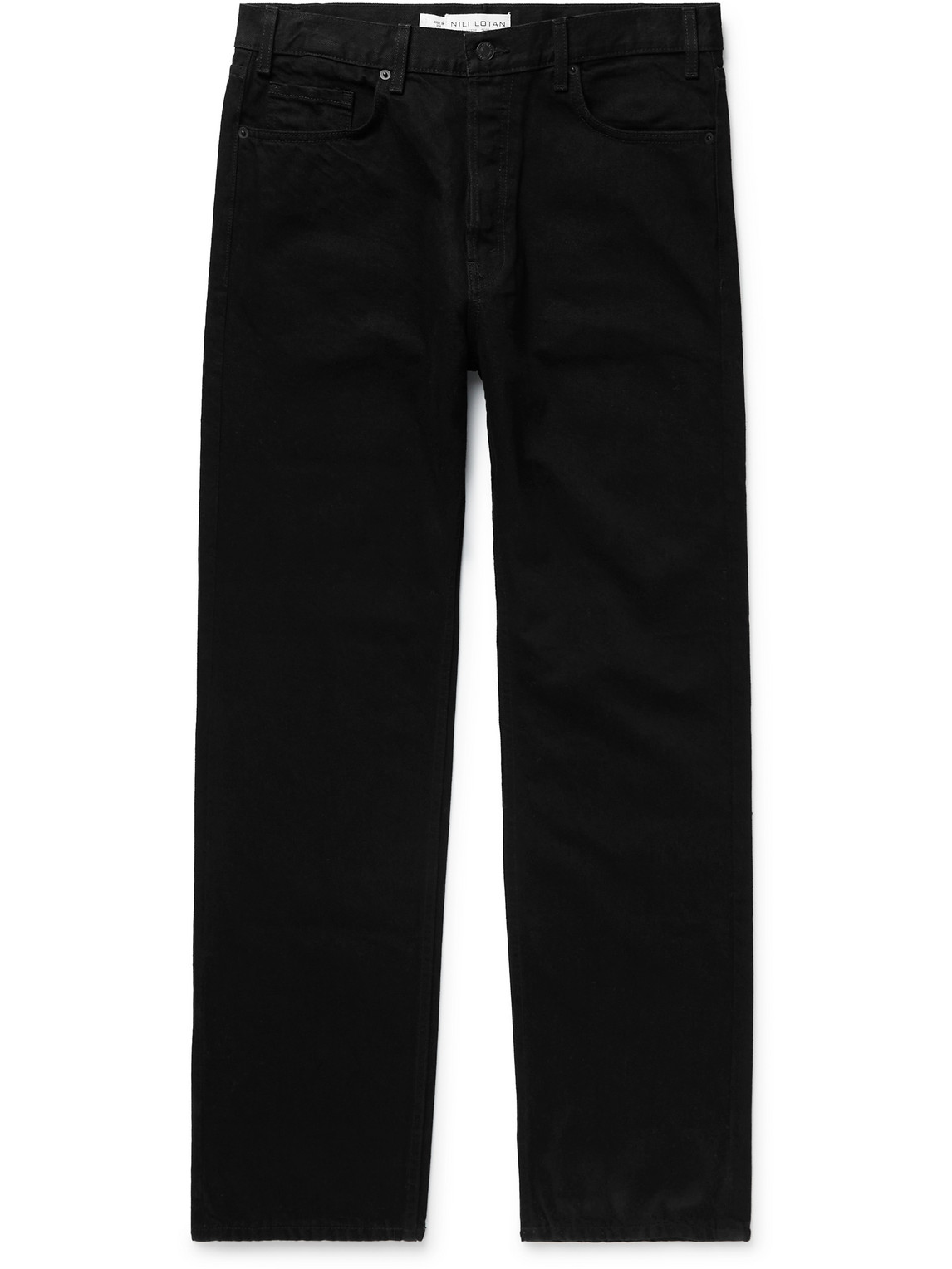 Nili Lotan Billie Straight-leg Jeans In Black