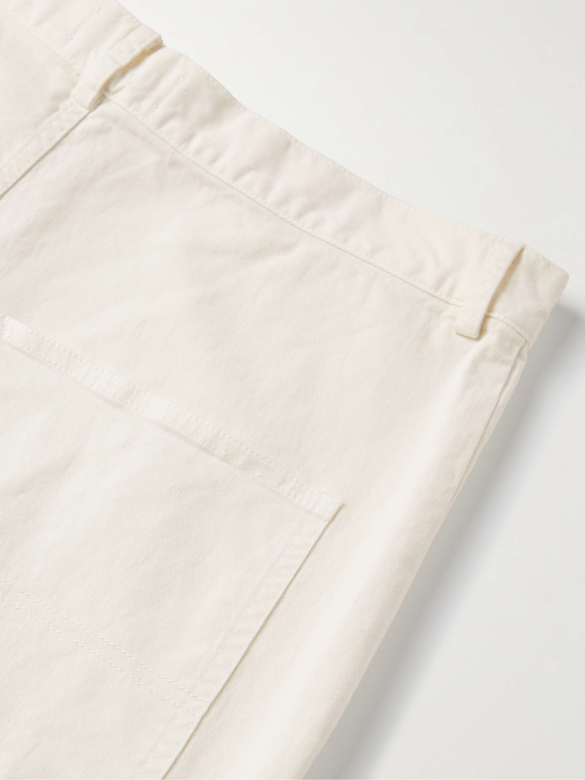 NILI LOTAN Carpenter Straight-Leg Stretch-Cotton Twill Trousers