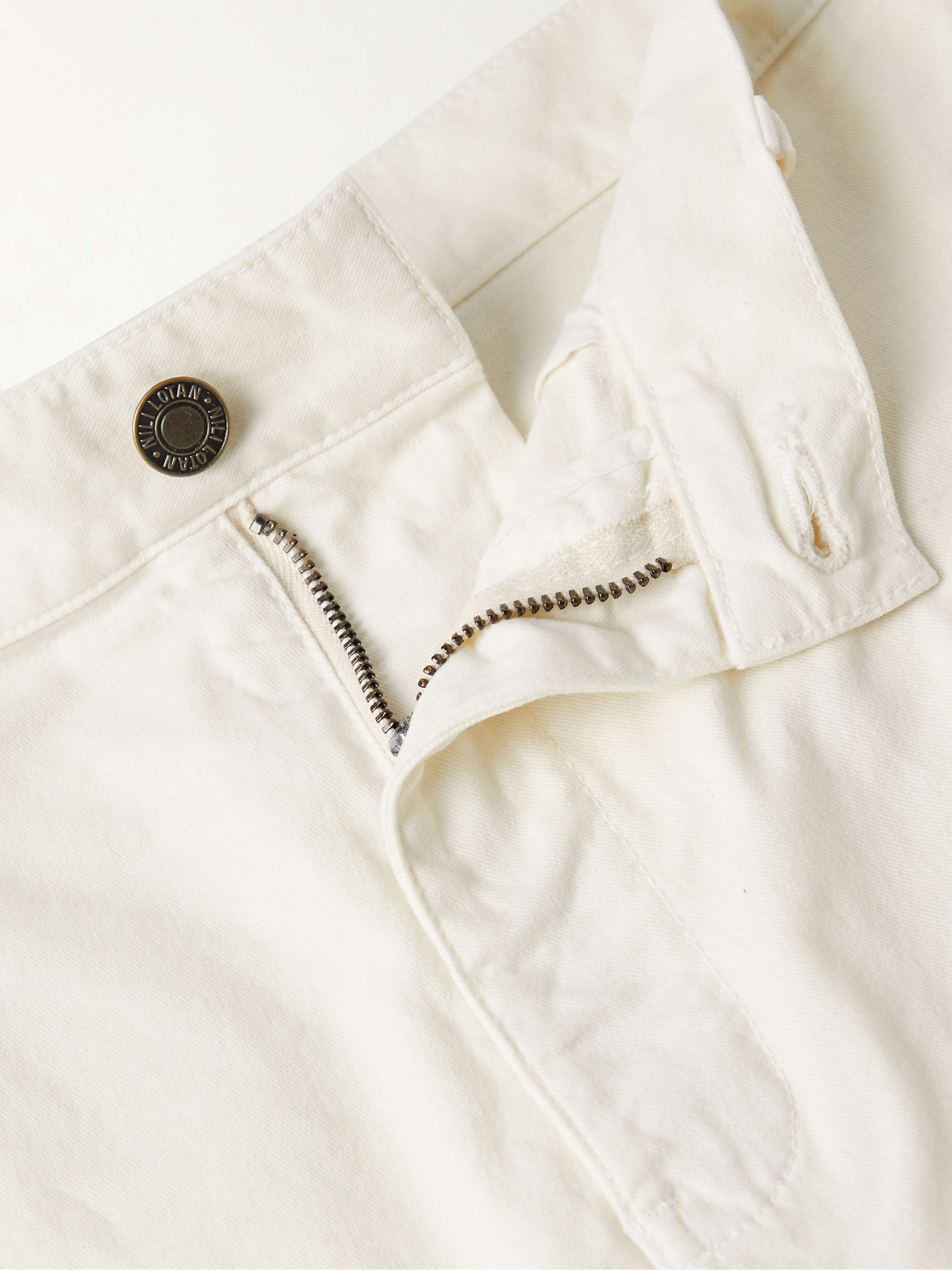 NILI LOTAN Carpenter Straight-Leg Stretch-Cotton Twill Trousers